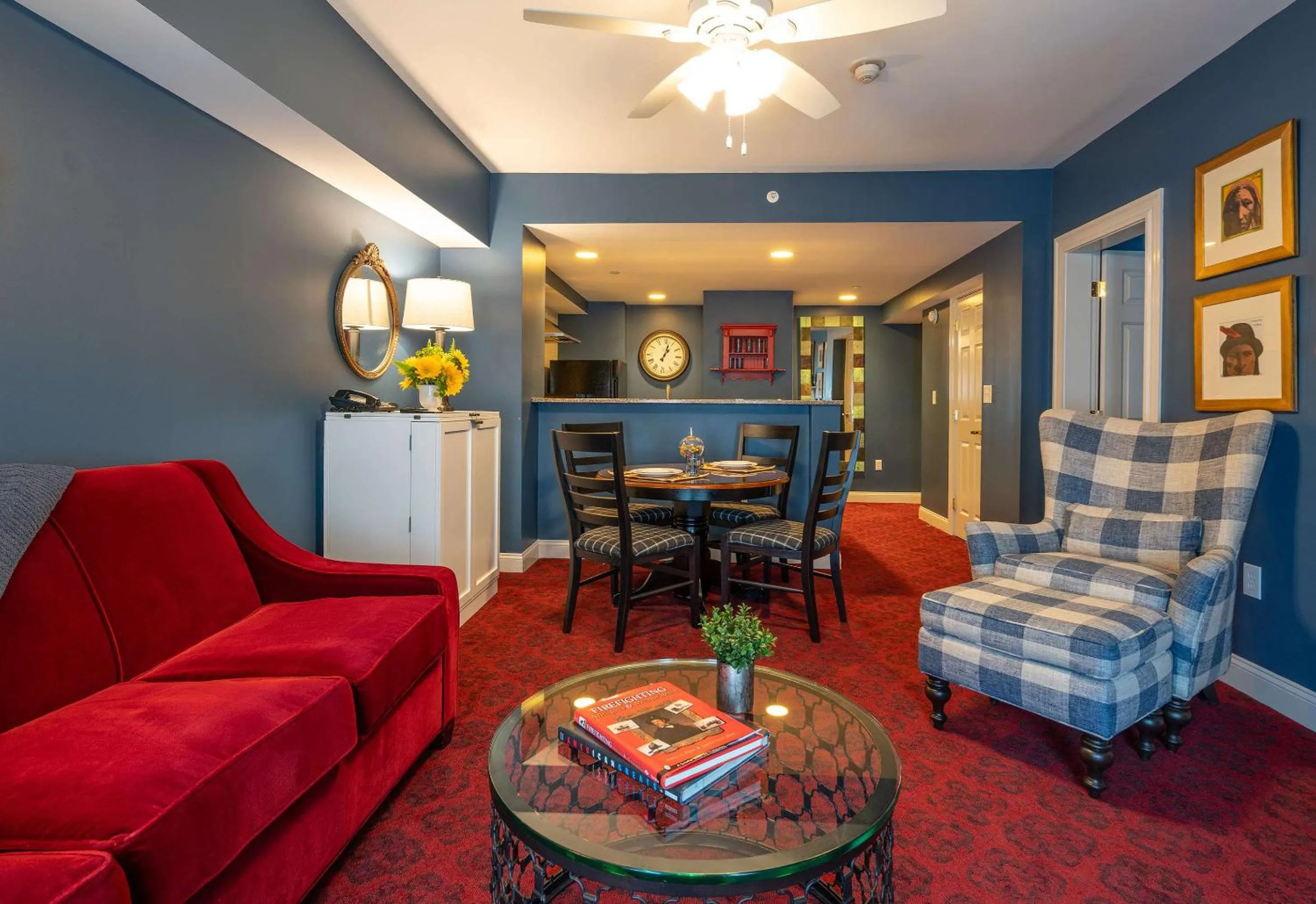 Bedroom in The Kendall Hotel at the Engine 7 Firehouse