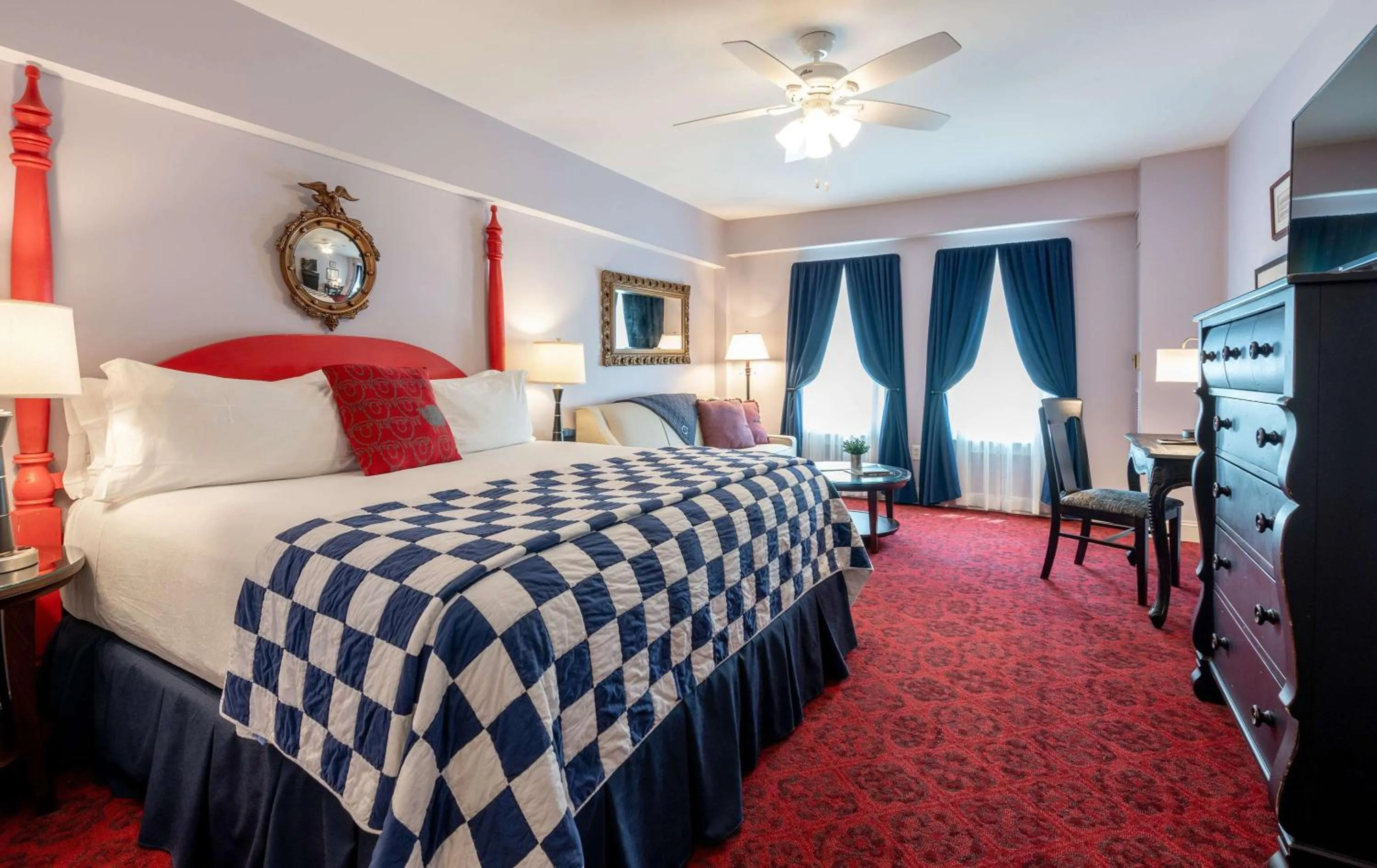 Bedroom, Bed in The Kendall Hotel at the Engine 7 Firehouse