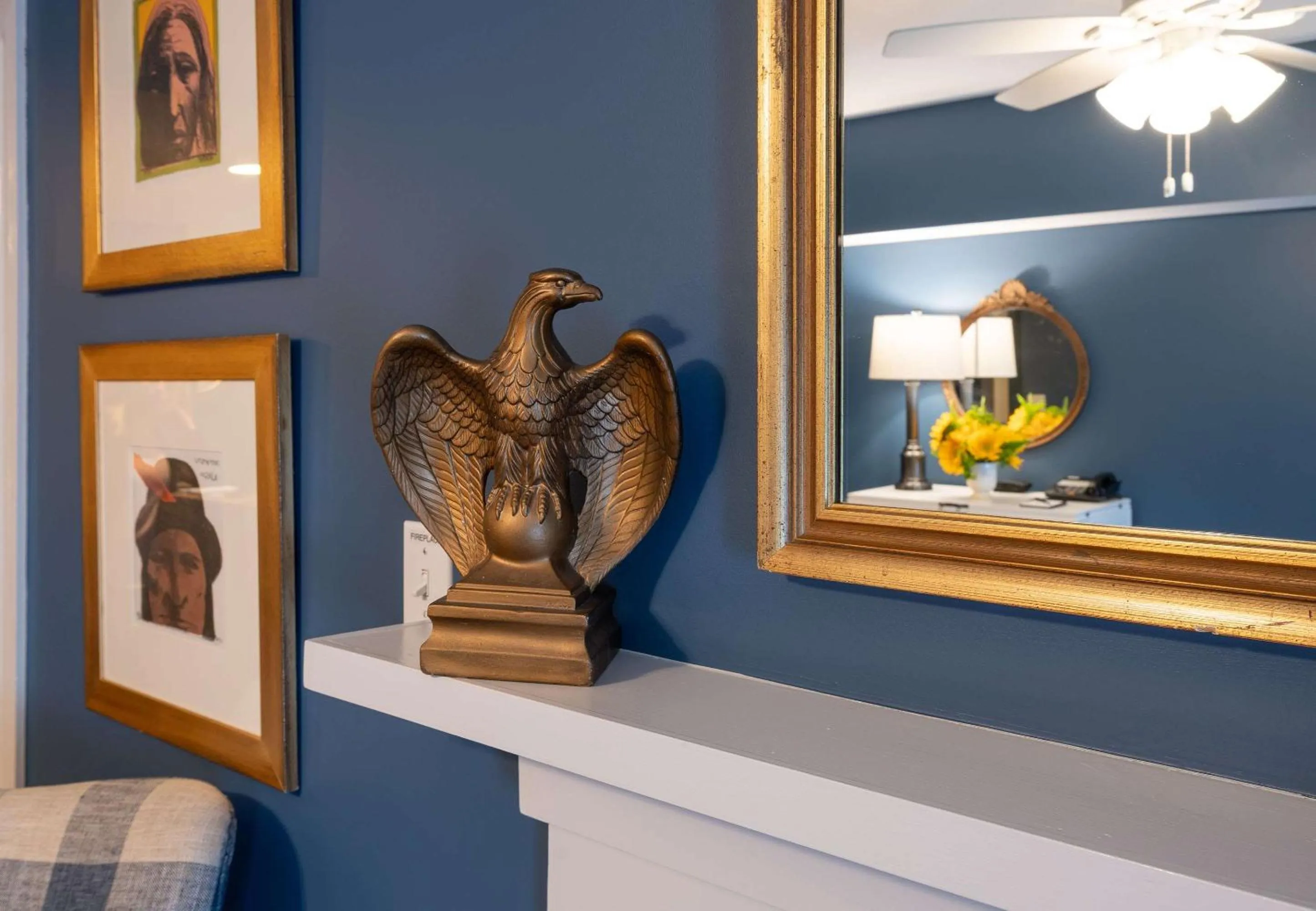 Bedroom in The Kendall Hotel at the Engine 7 Firehouse