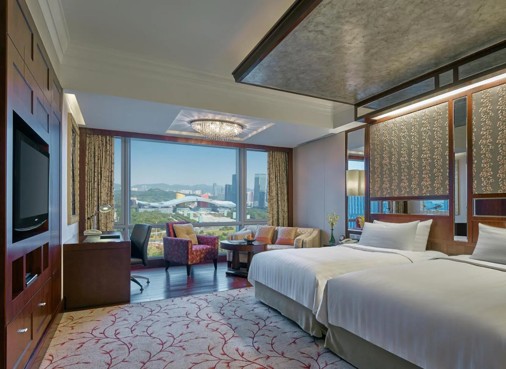 Bedroom, Bed in Futian Shangri-La, Shenzhen