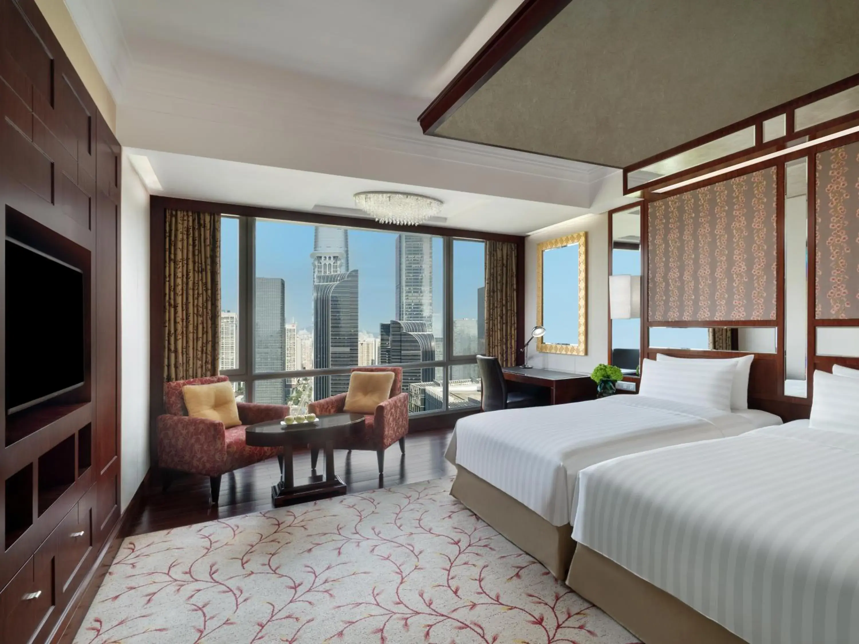 Deluxe Twin Room in Futian Shangri-La, Shenzhen,Near to Shenzhen Convention&Exhibition Centre, Futian Railway Station Deluxe Twin Room in Futian Shangri-La, Shenzhen,Near to Shenzhen Convention&Exhibition Centre, Futian Railway Station