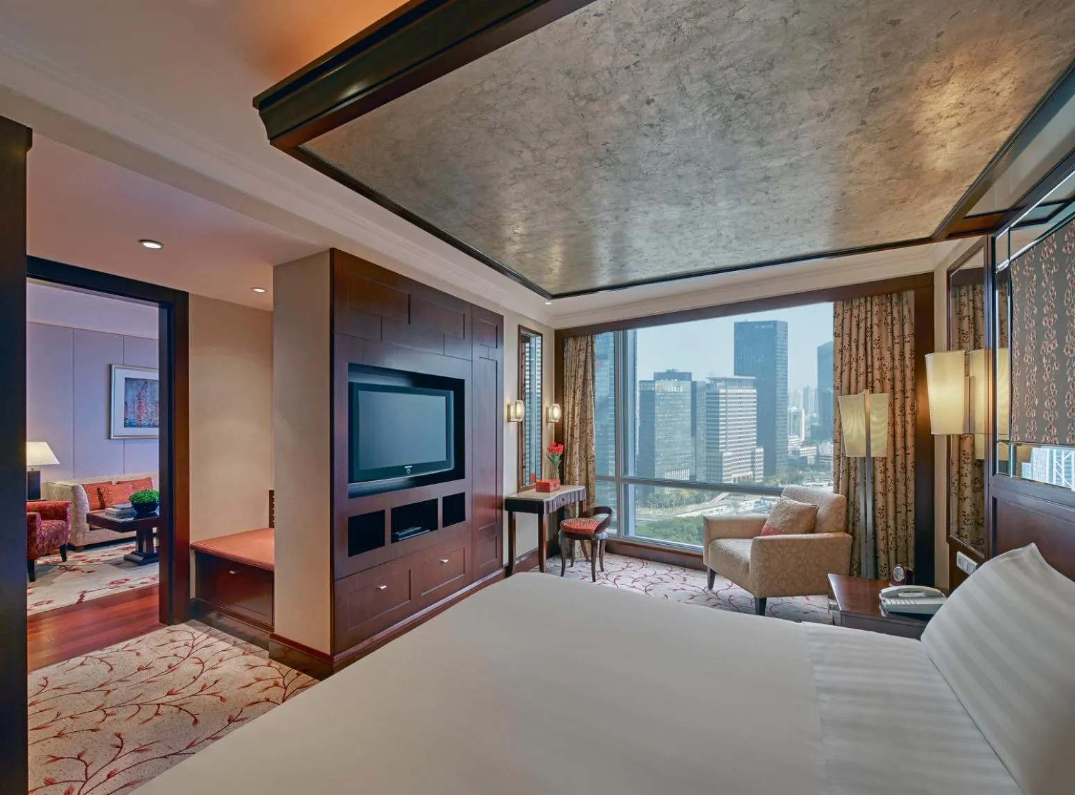 Bedroom, Bed in Futian Shangri-La, Shenzhen