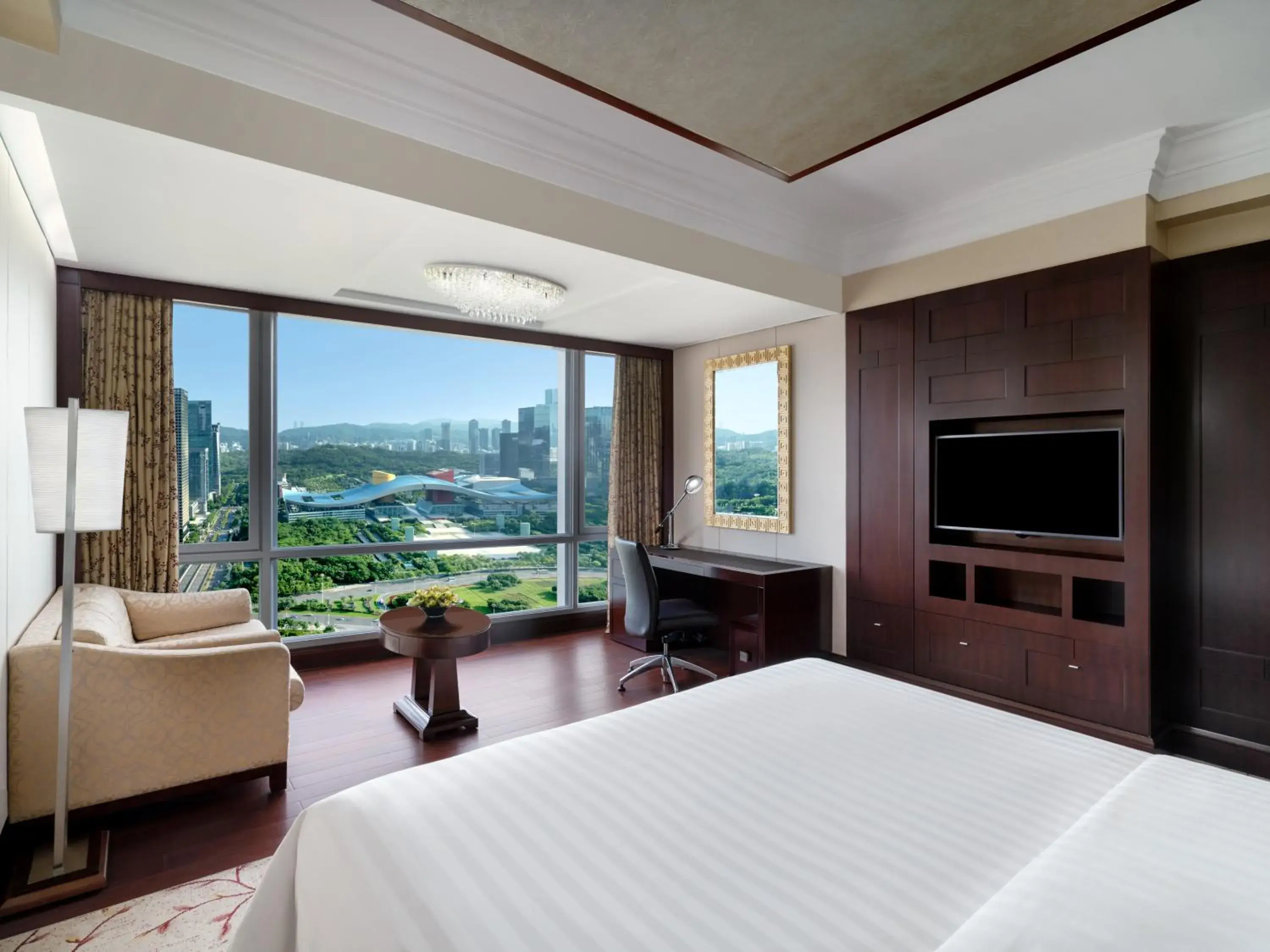 Bedroom, Bed in Futian Shangri-La, Shenzhen,Near to Shenzhen Convention&Exhibition Centre, Futian Railway Station Bedroom, Bed in Futian Shangri-La, Shenzhen,Near to Shenzhen Convention&Exhibition Centre, Futian Railway Station