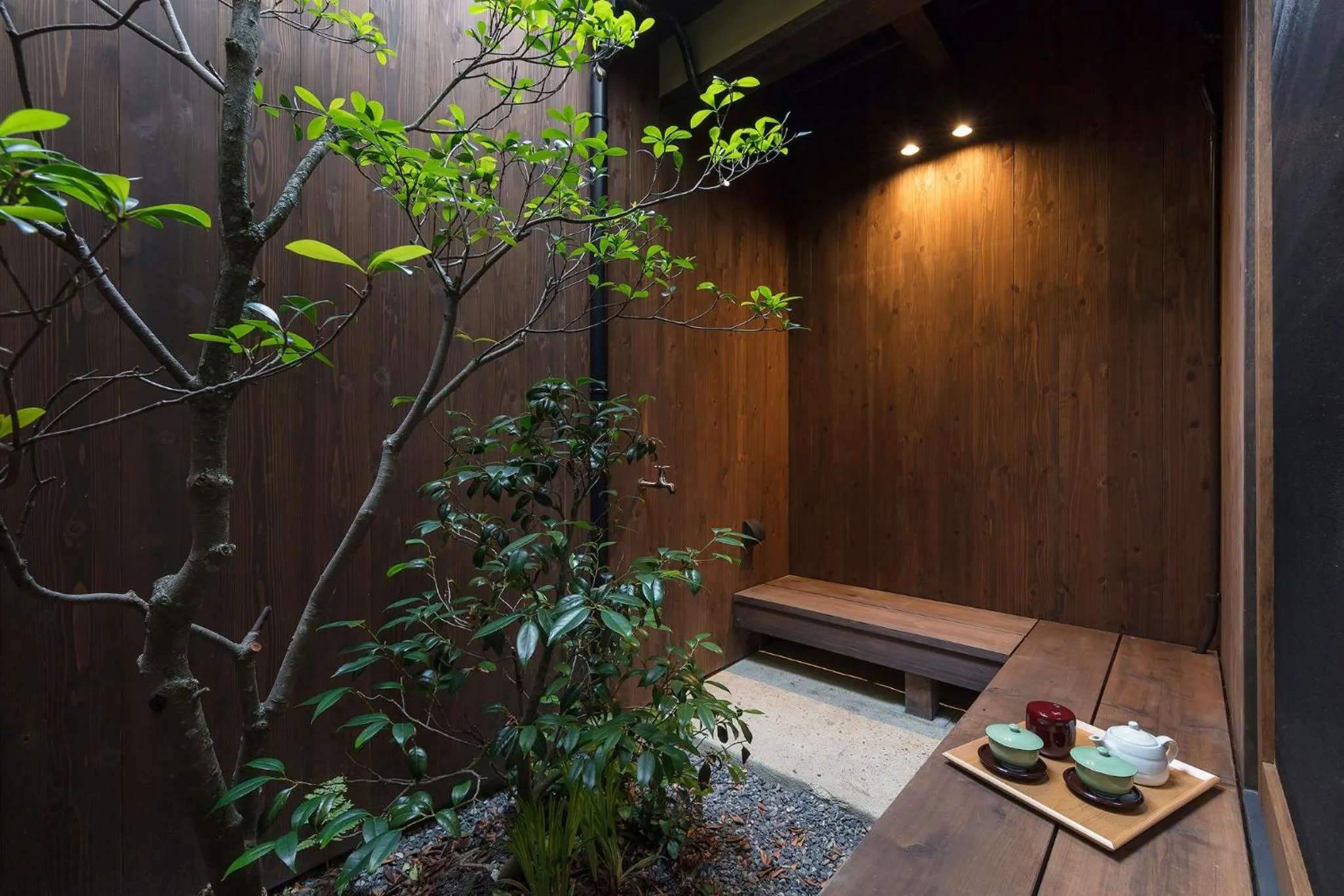 Inner courtyard view in Akebono an Machiya House