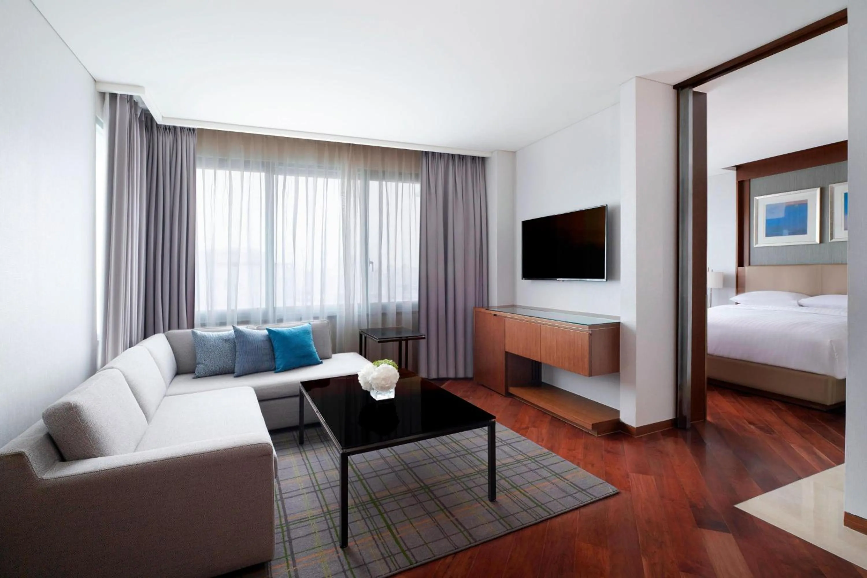 Living room, Bed in Courtyard By Marriott Seoul Times Square