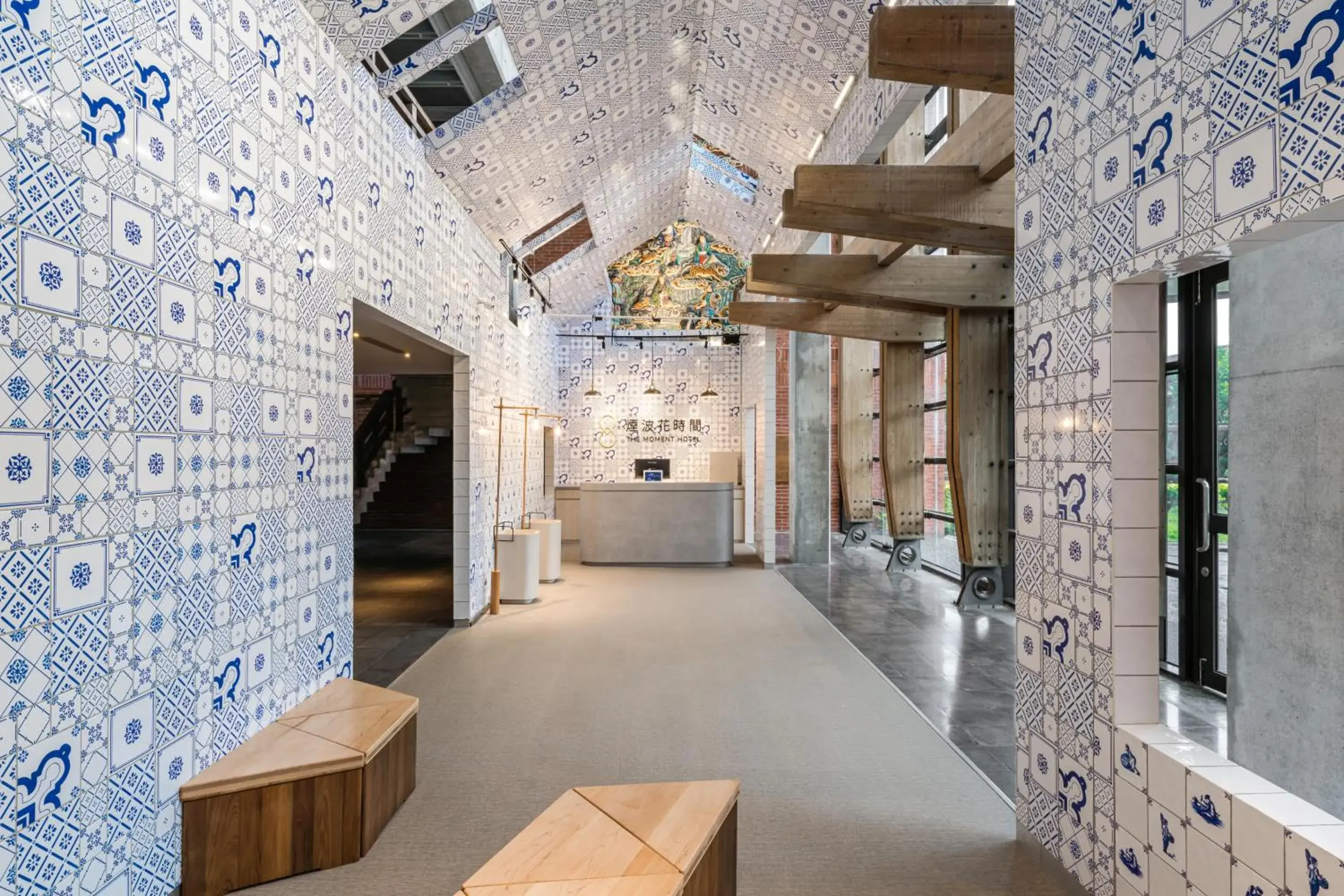 Lobby or reception in The Moment Hotel Yilan by Lakeshore Lobby or reception in The Moment Hotel Yilan by Lakeshore