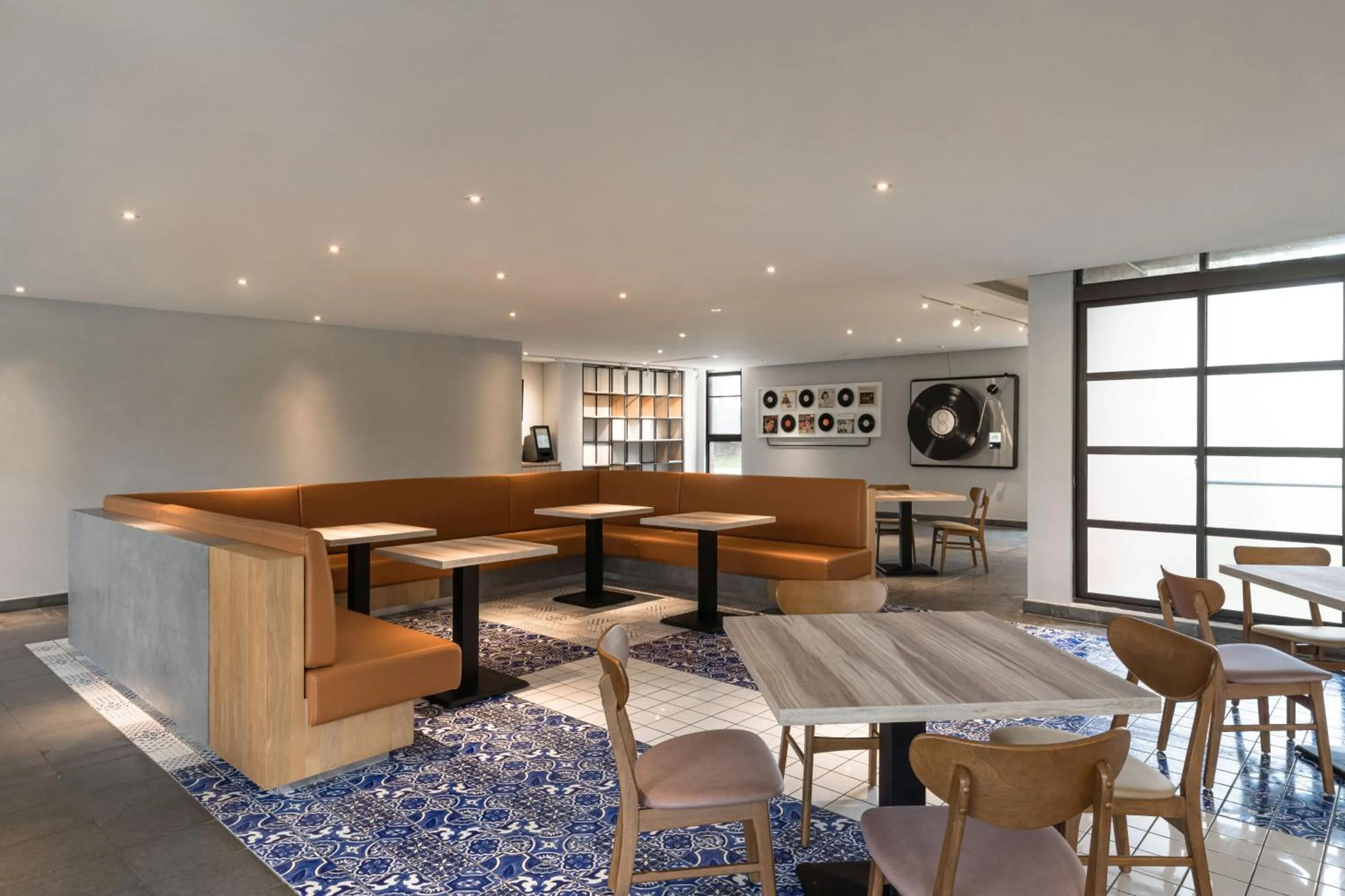 Seating area in The Moment Hotel Yilan by Lakeshore