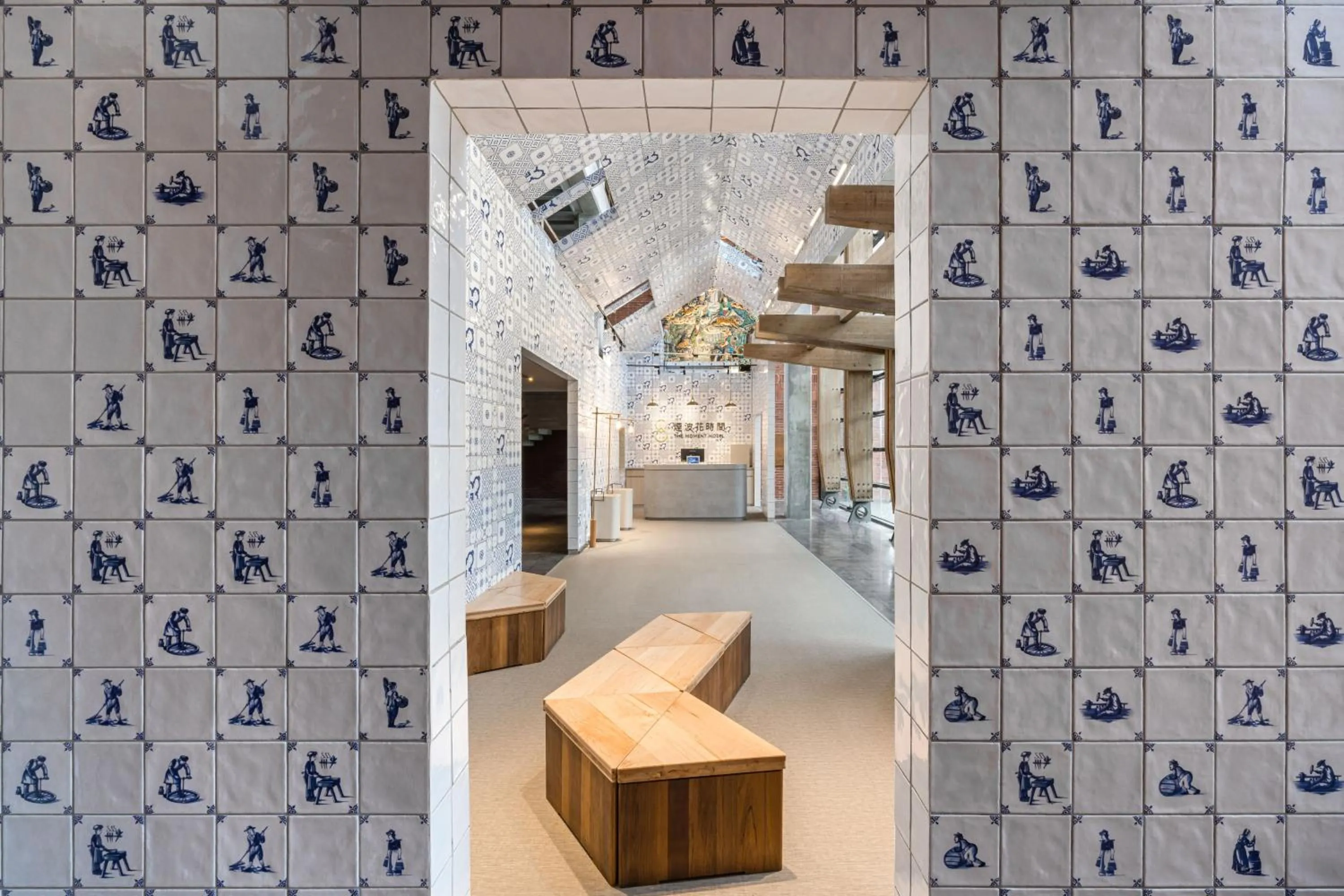 Lobby or reception in The Moment Hotel Yilan by Lakeshore