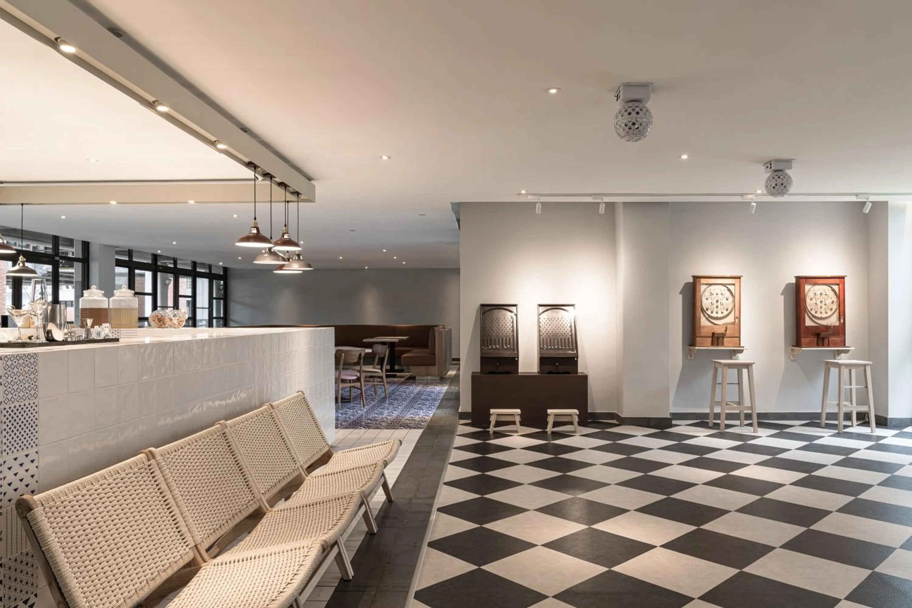 Seating area in The Moment Hotel Yilan by Lakeshore