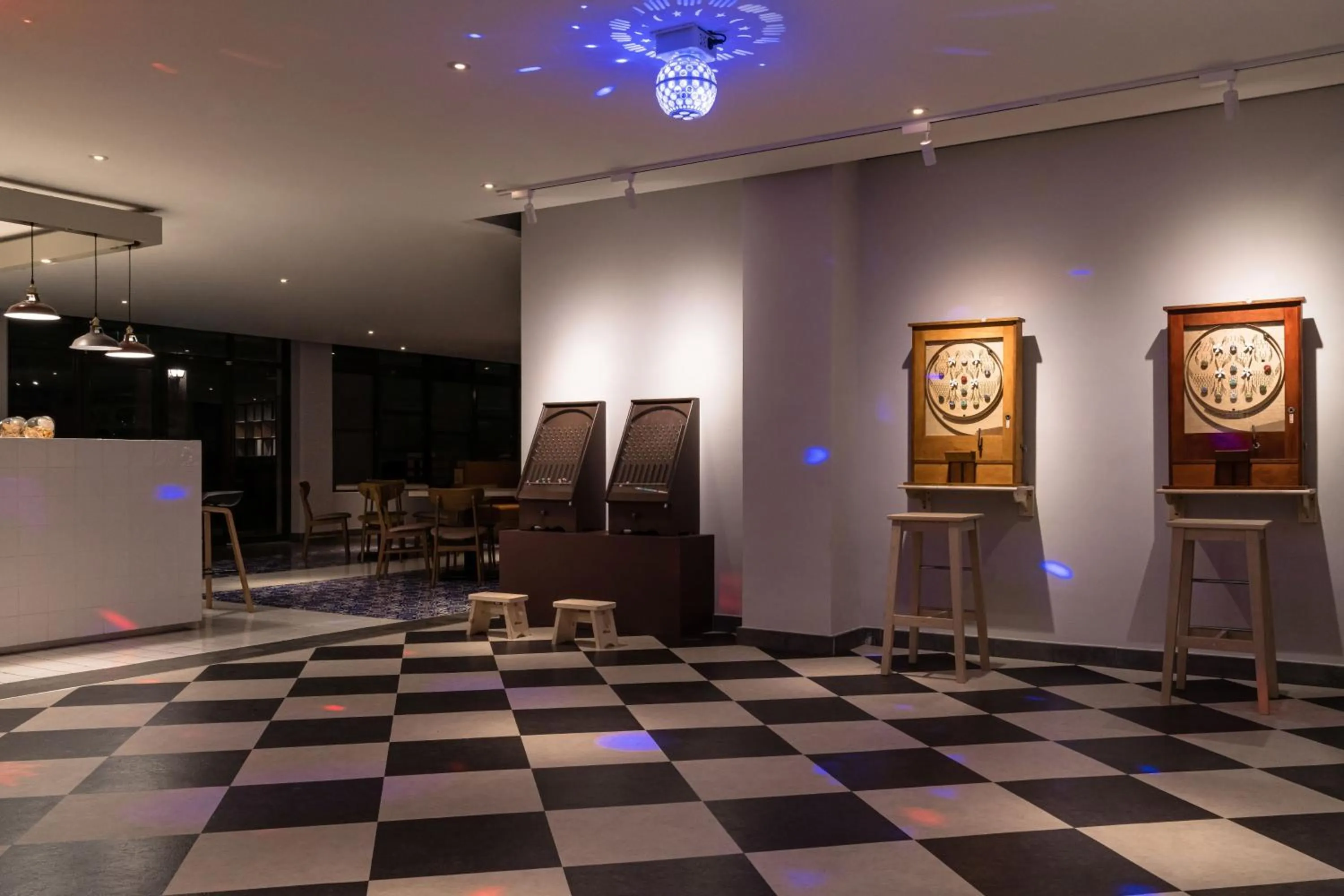 Seating area in The Moment Hotel Yilan by Lakeshore