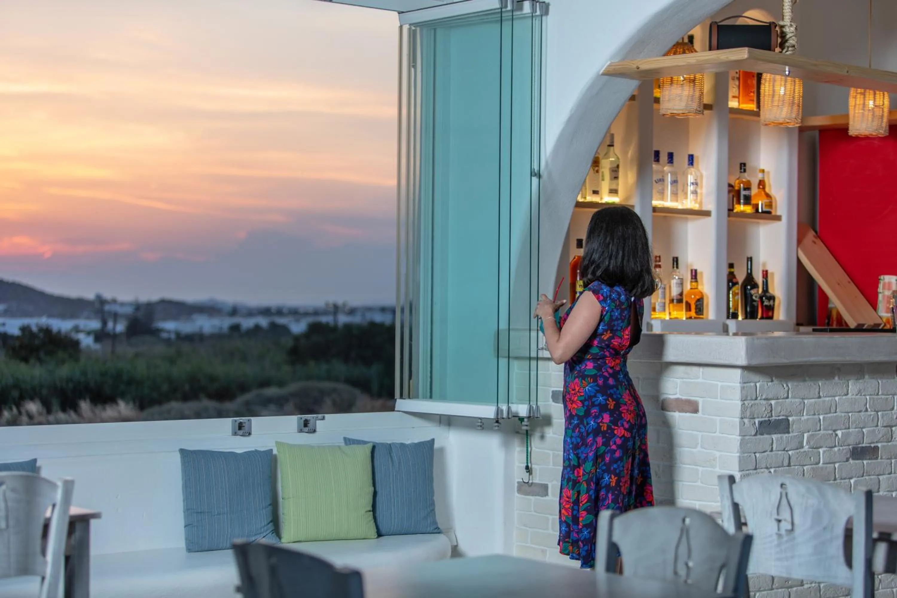Lounge or bar in Cycladic Islands Hotel & Spa