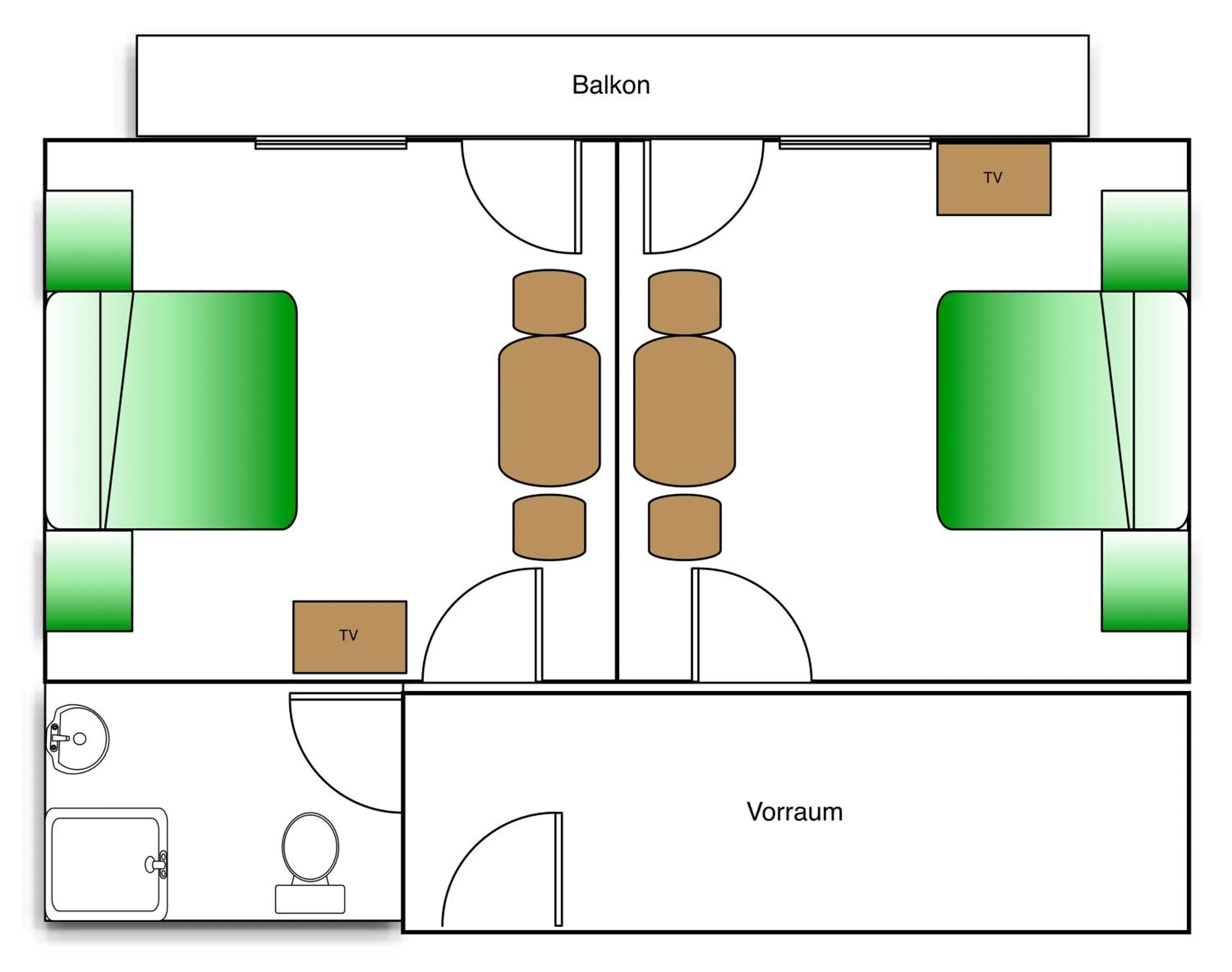 Floor plan in Pension Handle