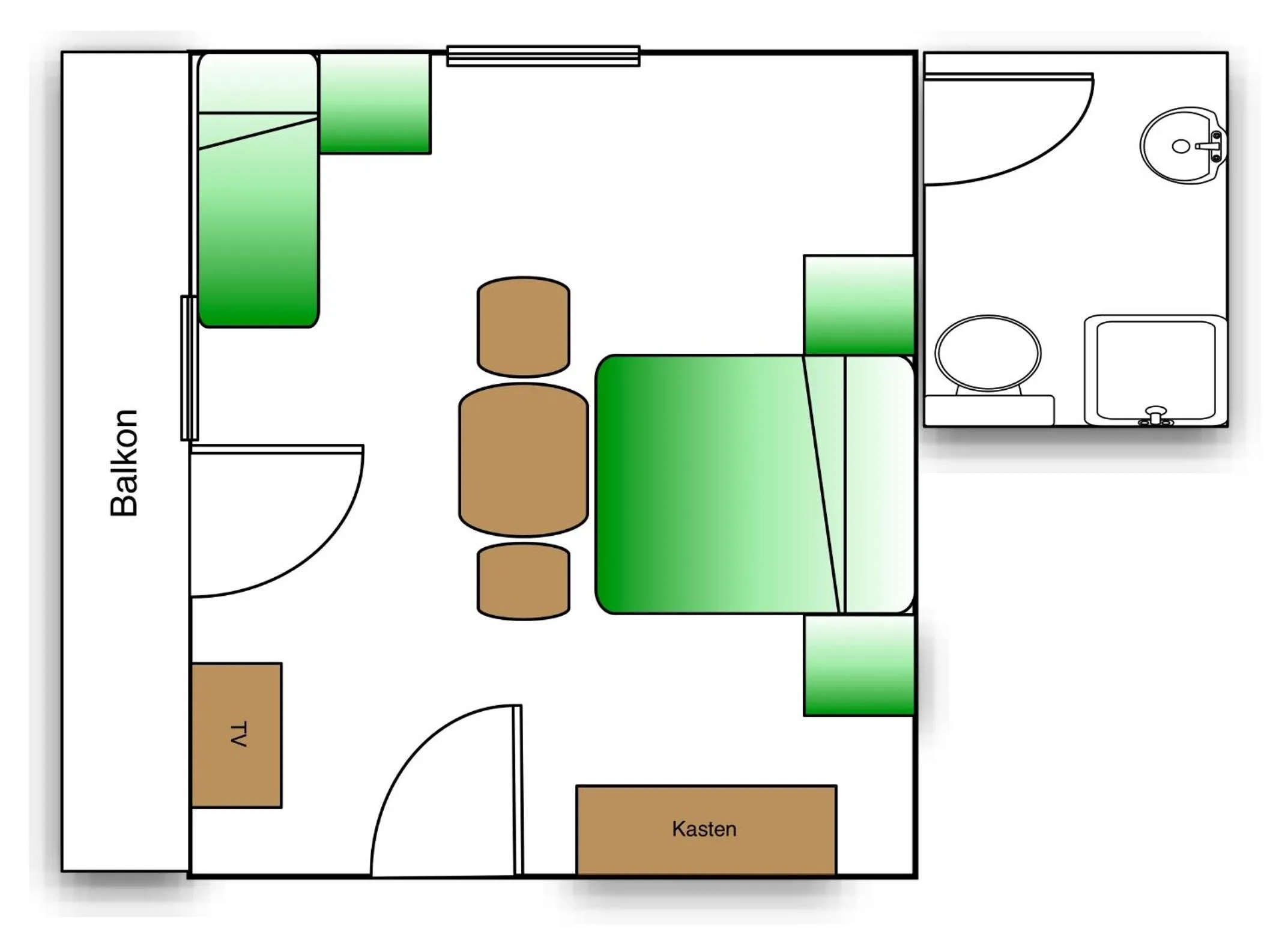 Floor plan in Pension Handle