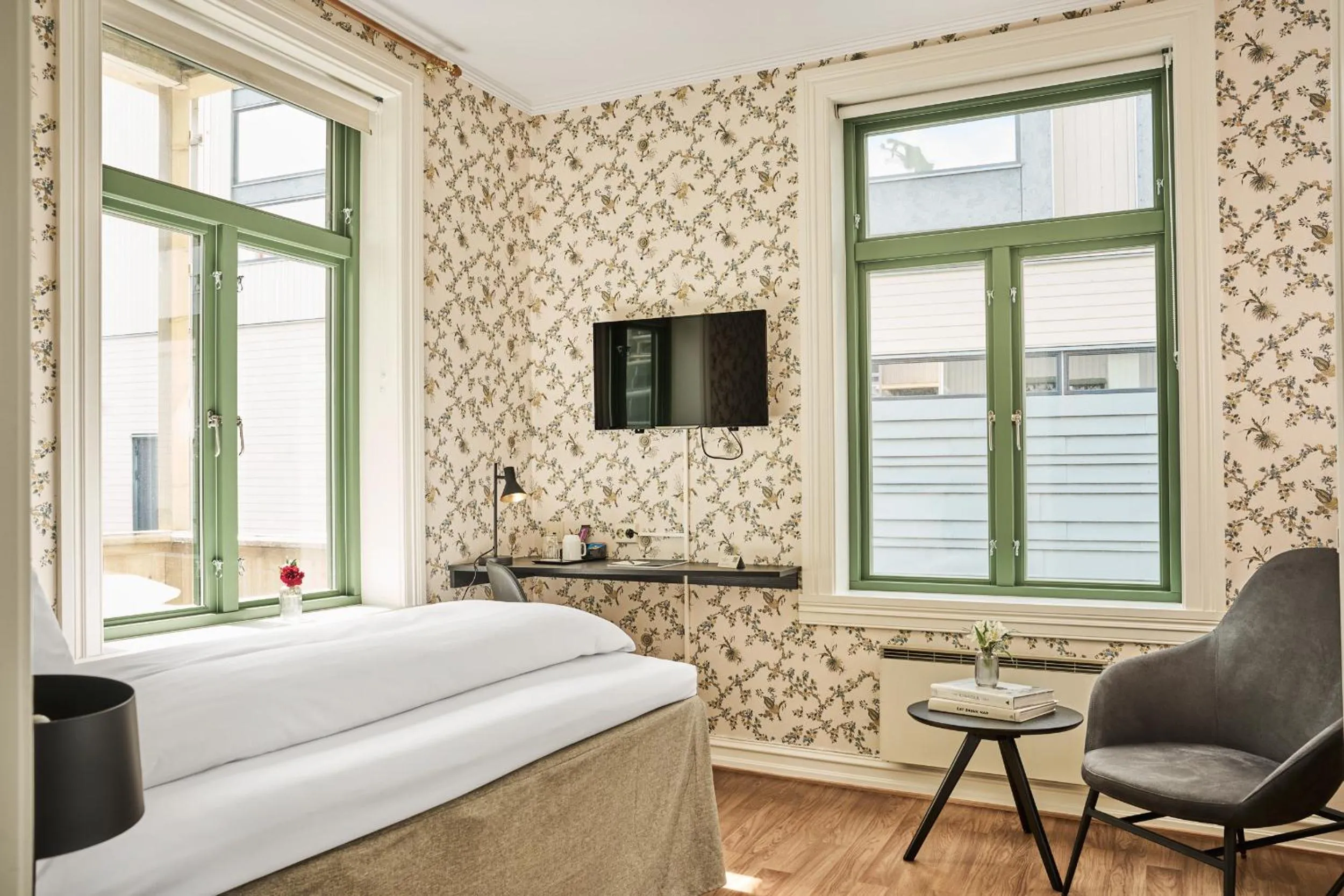 Bed in Fru Haugans Hotel