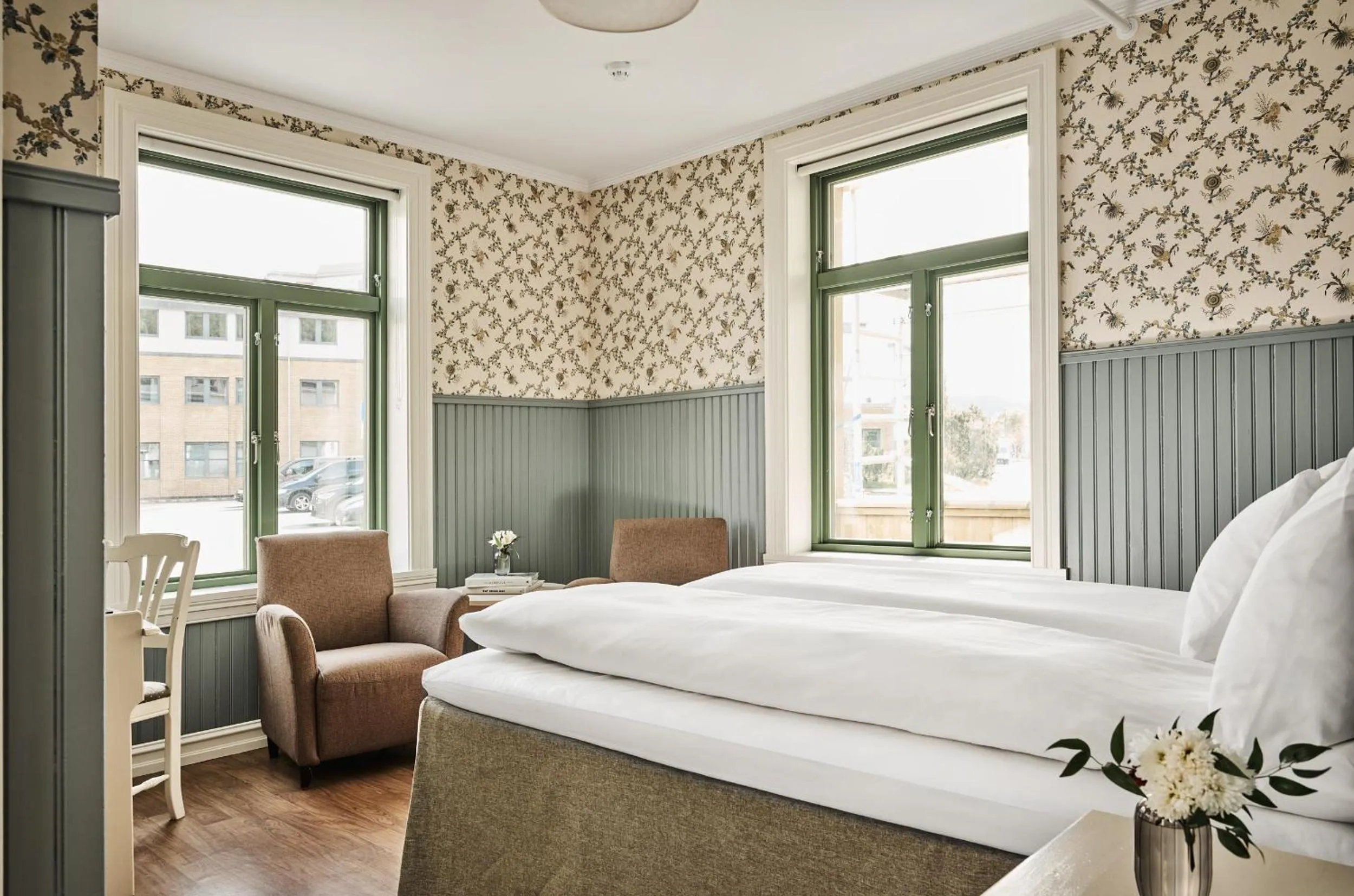 Bed in Fru Haugans Hotel