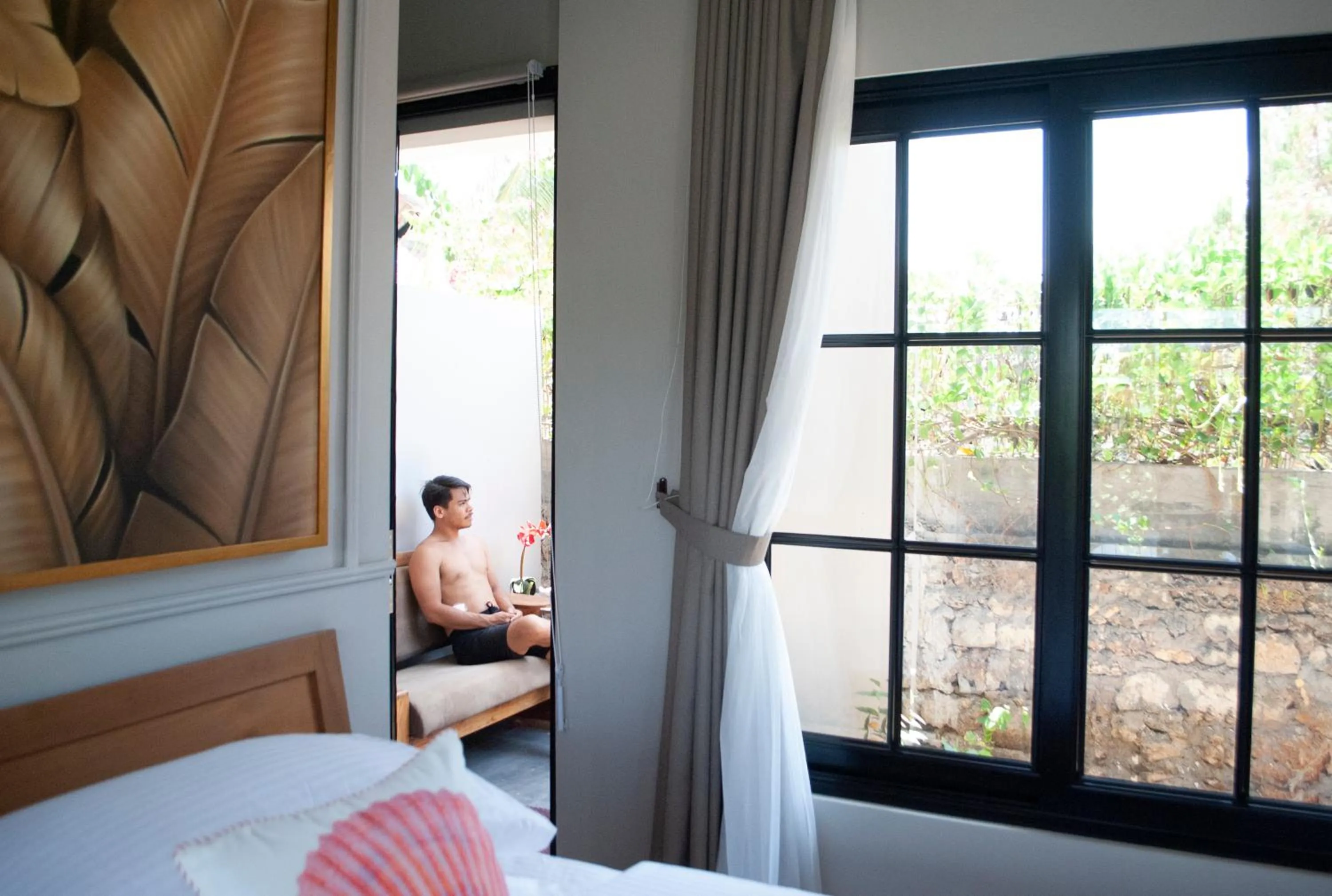 Garden view, Bed in Casa Narrow Villa