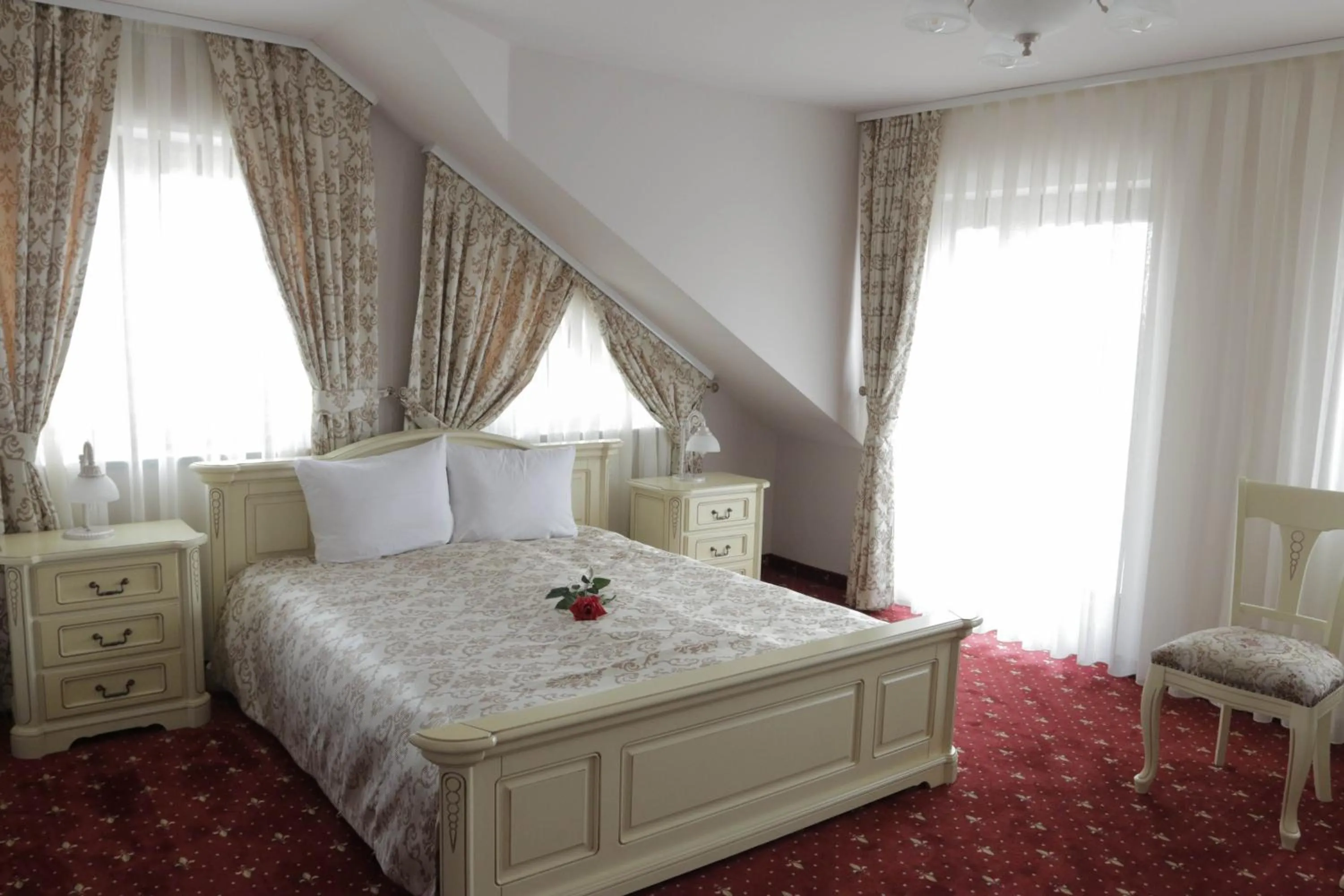 Bed in Hotel Slavia
