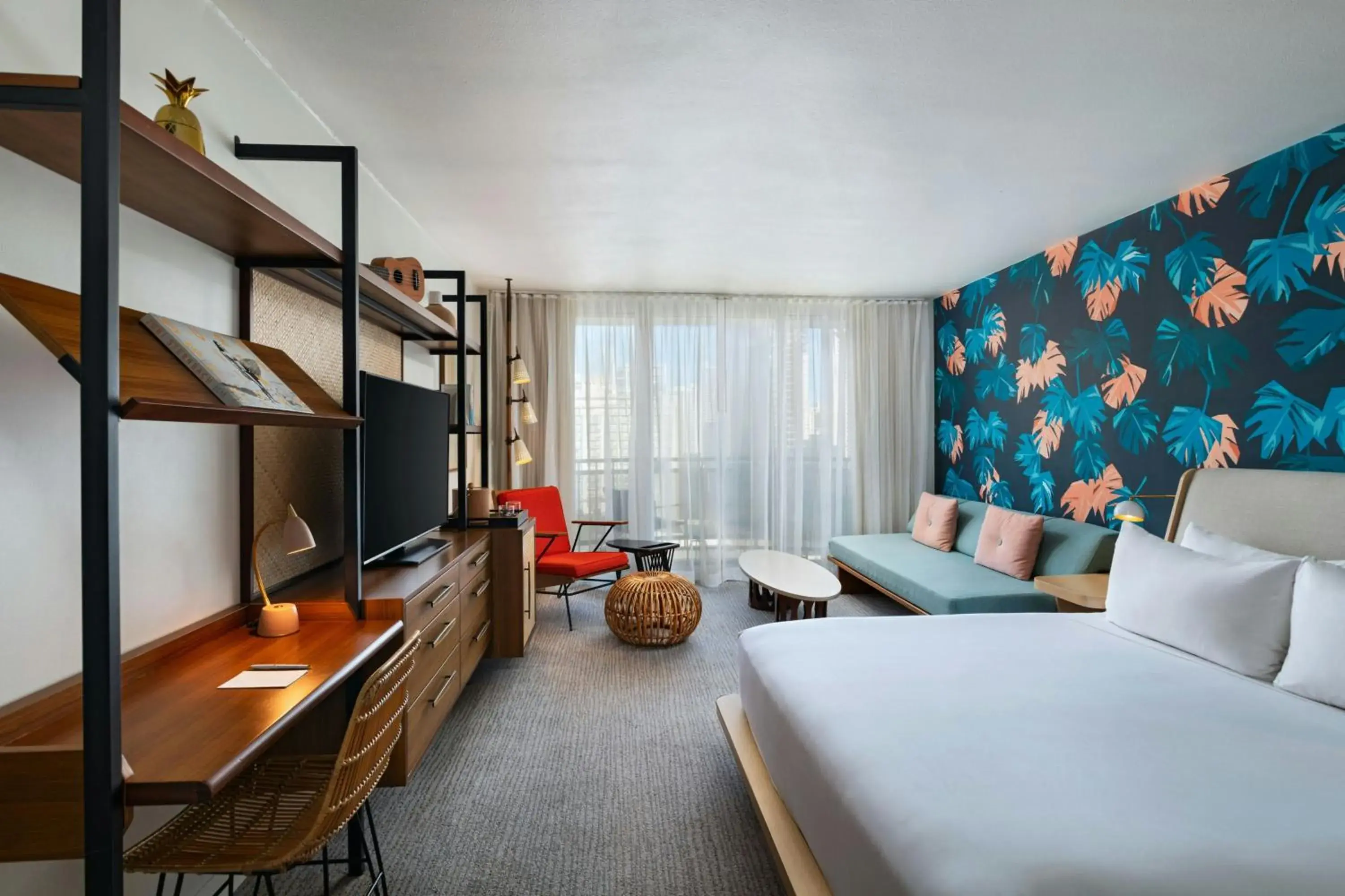 King Room with Waikiki Skyline View - High Floor in The Laylow Waikiki, Autograph Collection King Room with Waikiki Skyline View - High Floor in The Laylow Waikiki, Autograph Collection