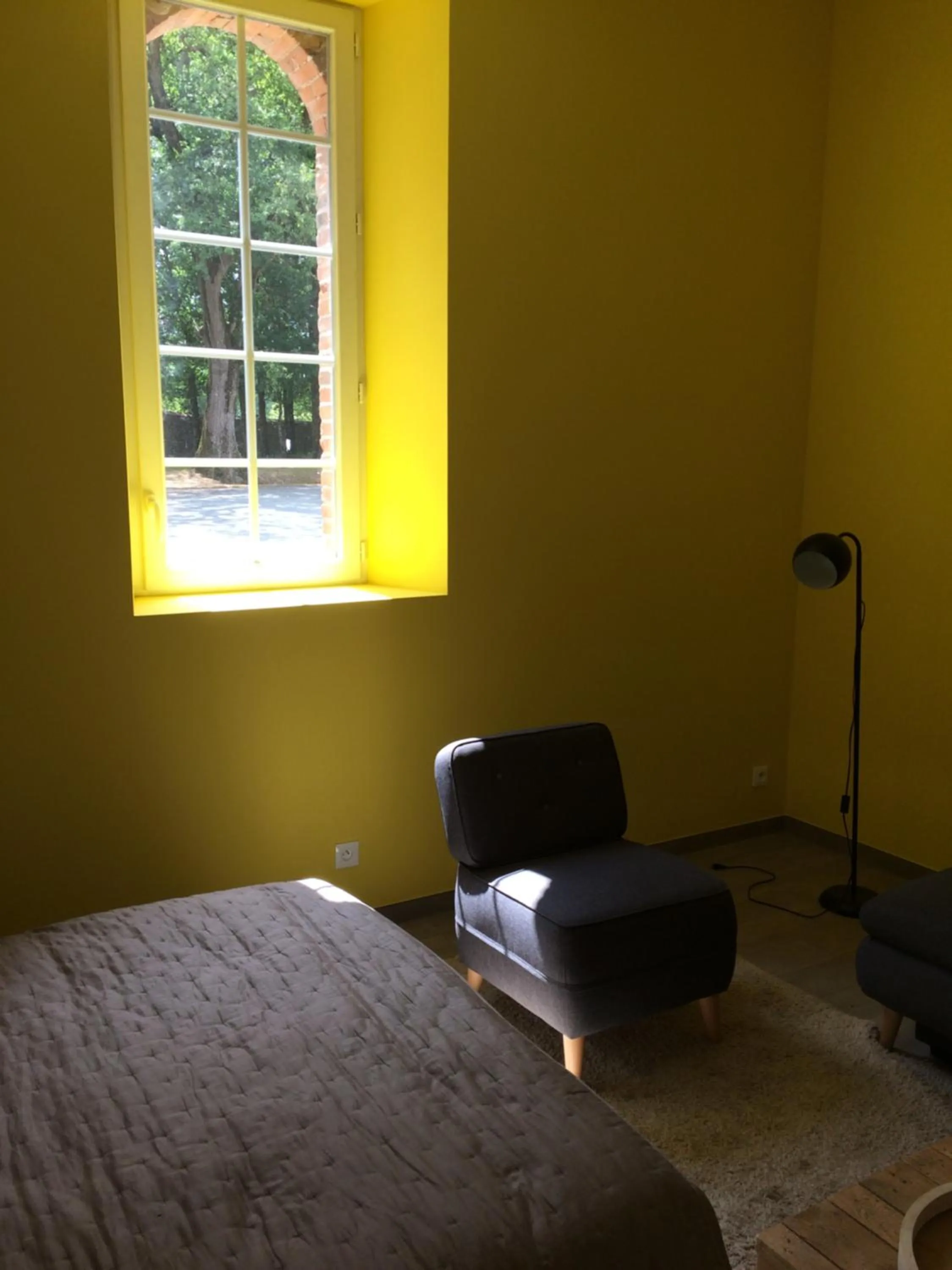 Bed in Cabanes et chambre à la Bernardiere