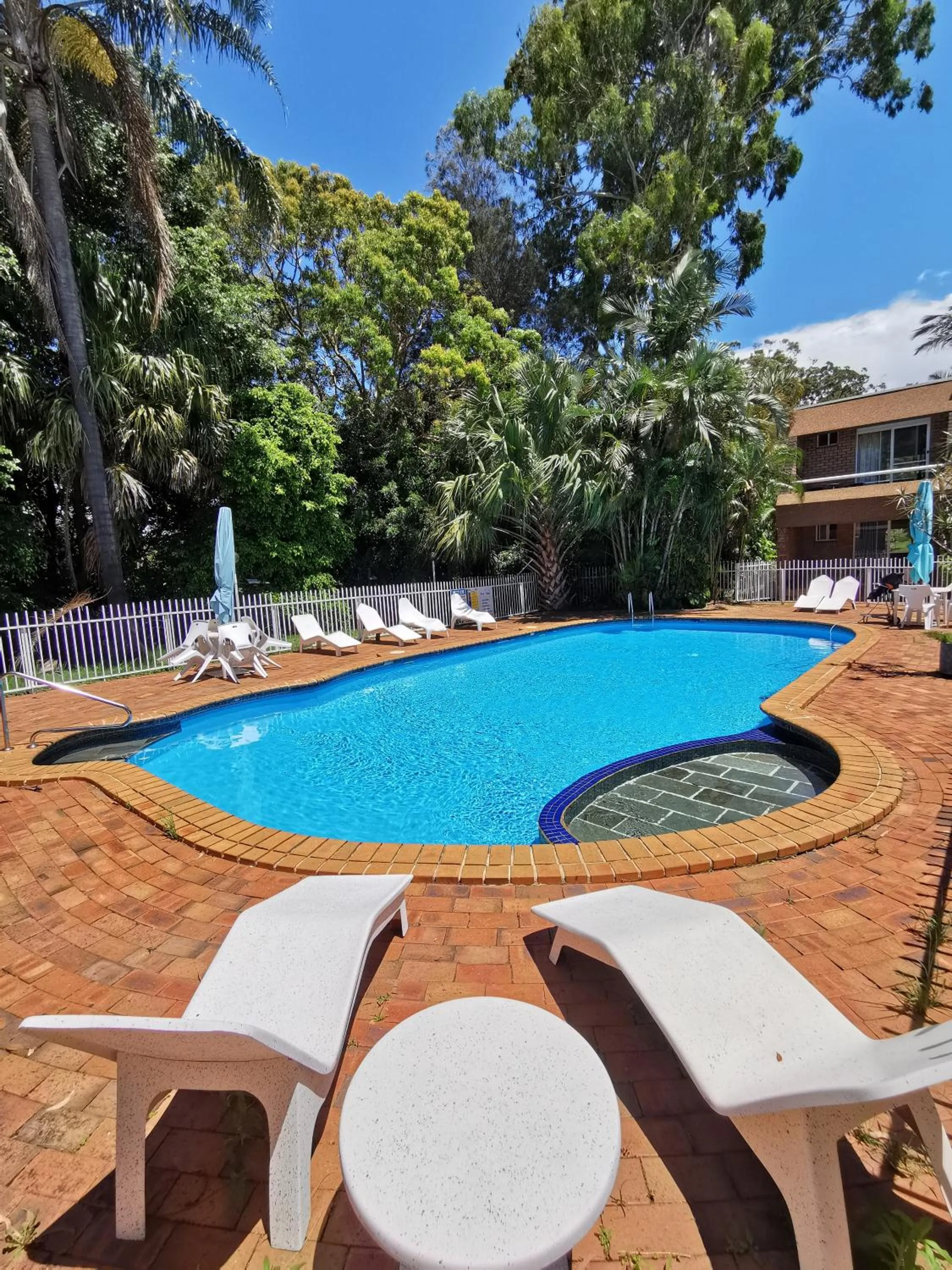 Pool view in Aquajet Motel