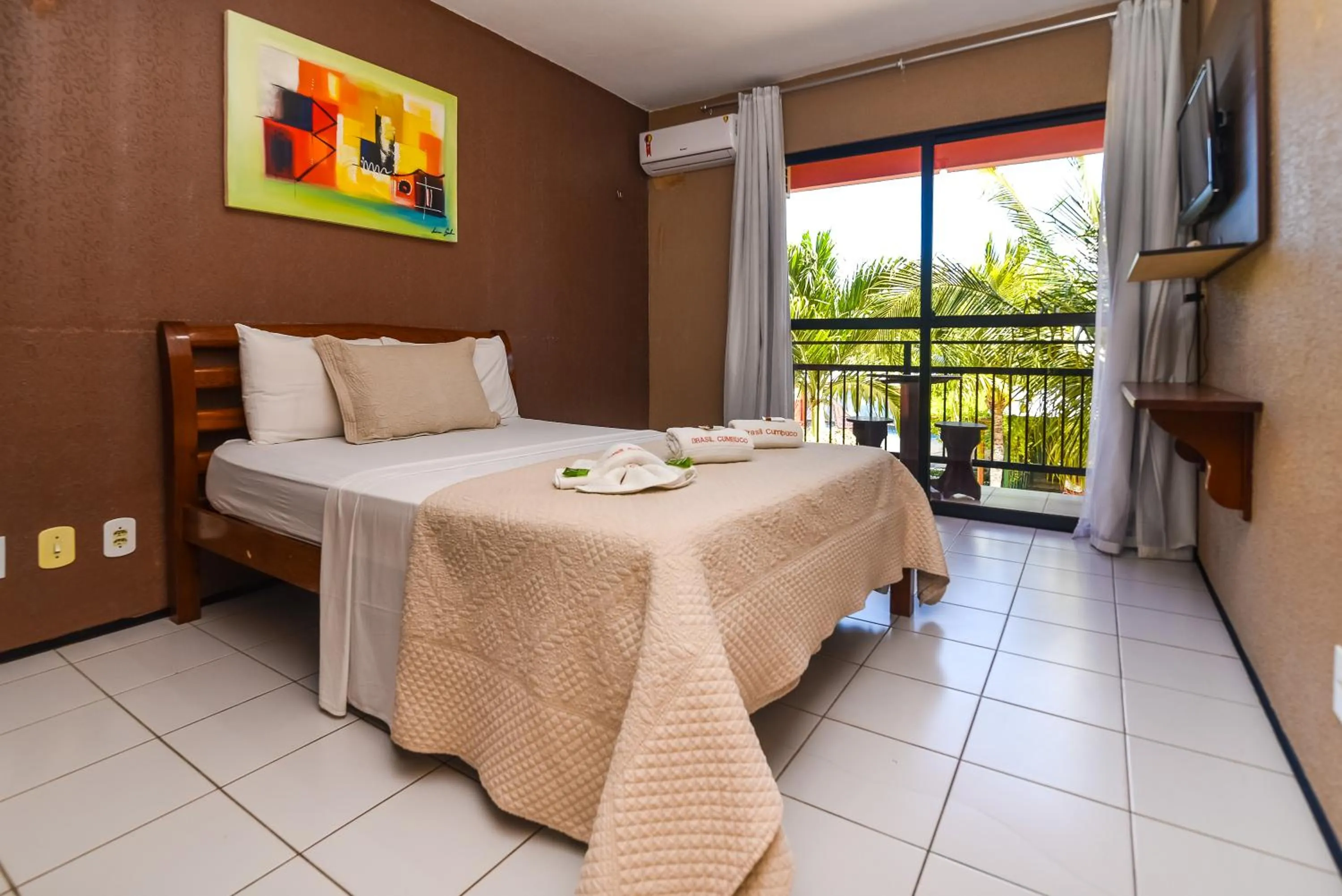 Bed in Pousada Brasil Cumbuco