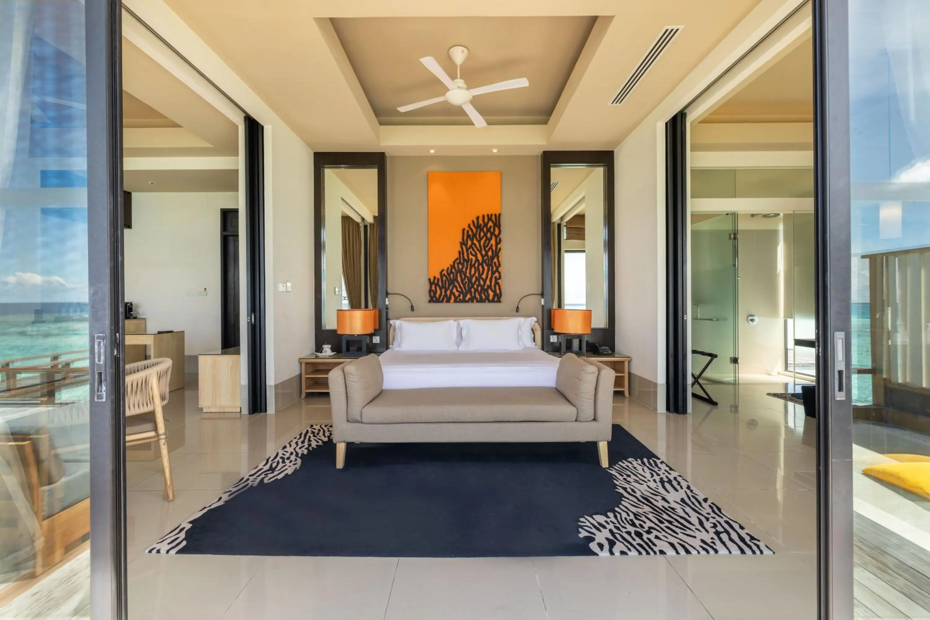 Bedroom, Bed in Angsana Velavaru - Enjoy 20 percent off Return Seaplane for Two guests on stays of 4 nights or more between 1 March to 23 December 2026