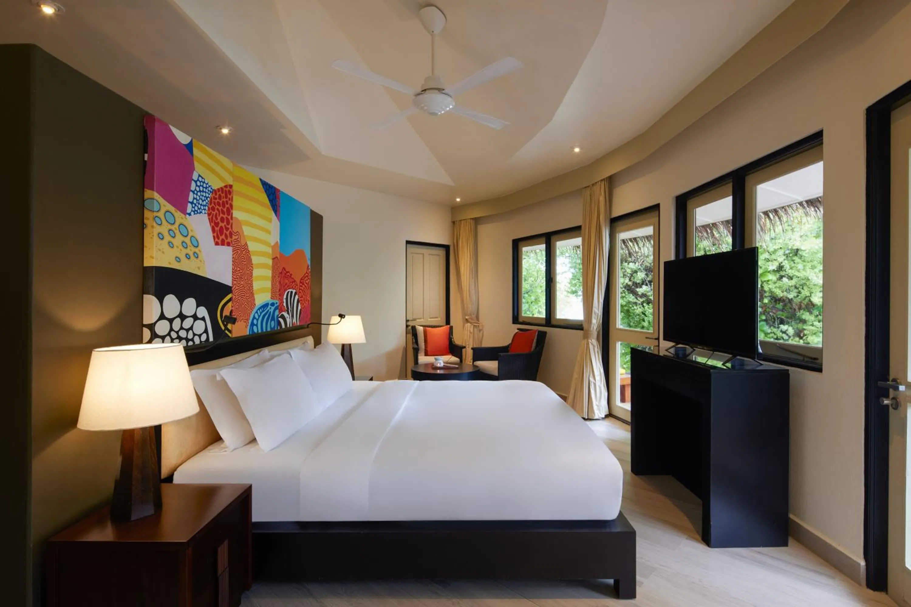 Bed in Angsana Velavaru - Enjoy 20 percent off Return Seaplane for Two guests on stays of 4 nights or more between 1 March to 23 December 2026