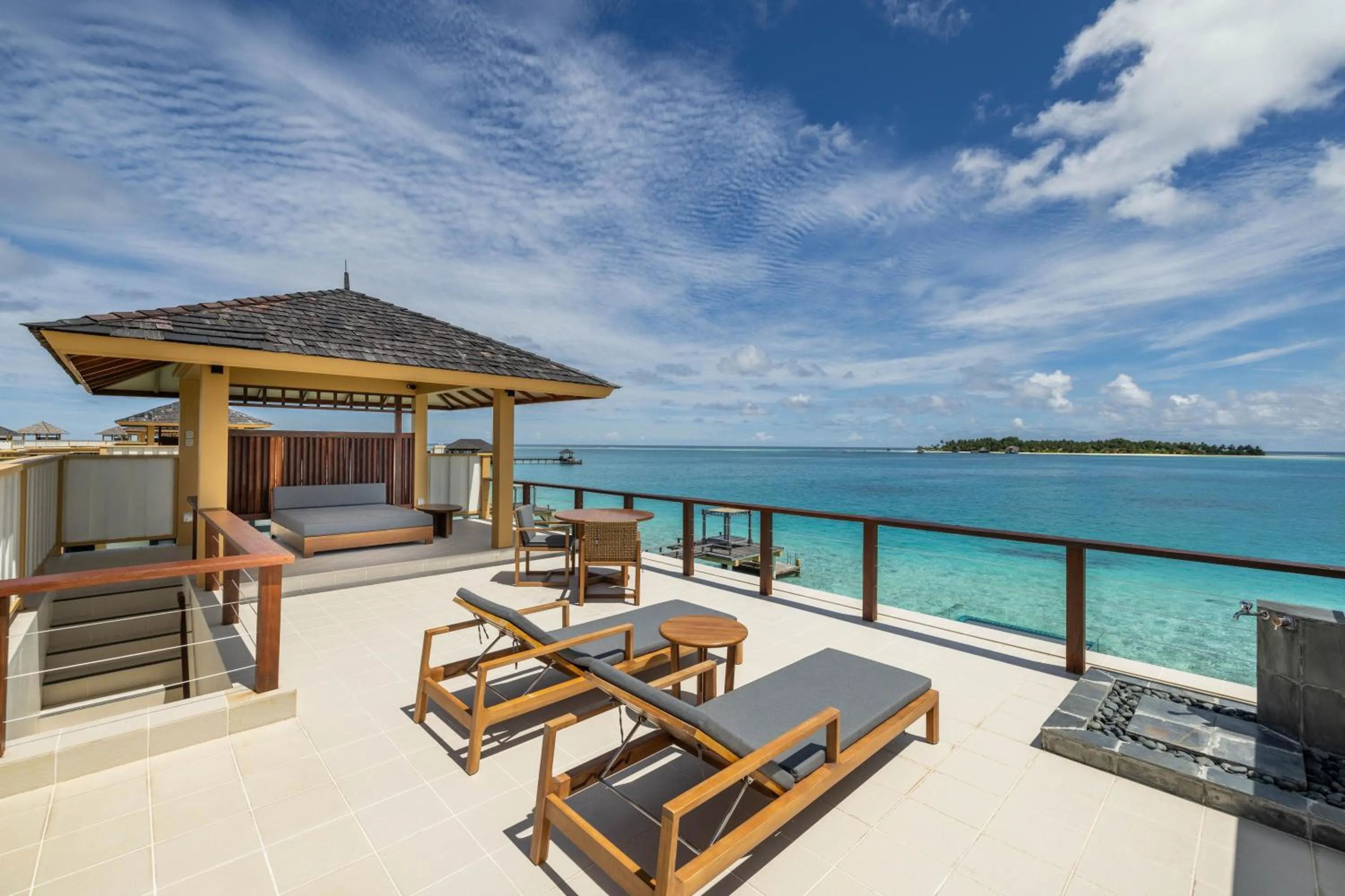 Balcony/Terrace in Angsana Velavaru - Enjoy 20 percent off Return Seaplane for Two guests on stays of 4 nights or more between 1 March to 23 December 2026