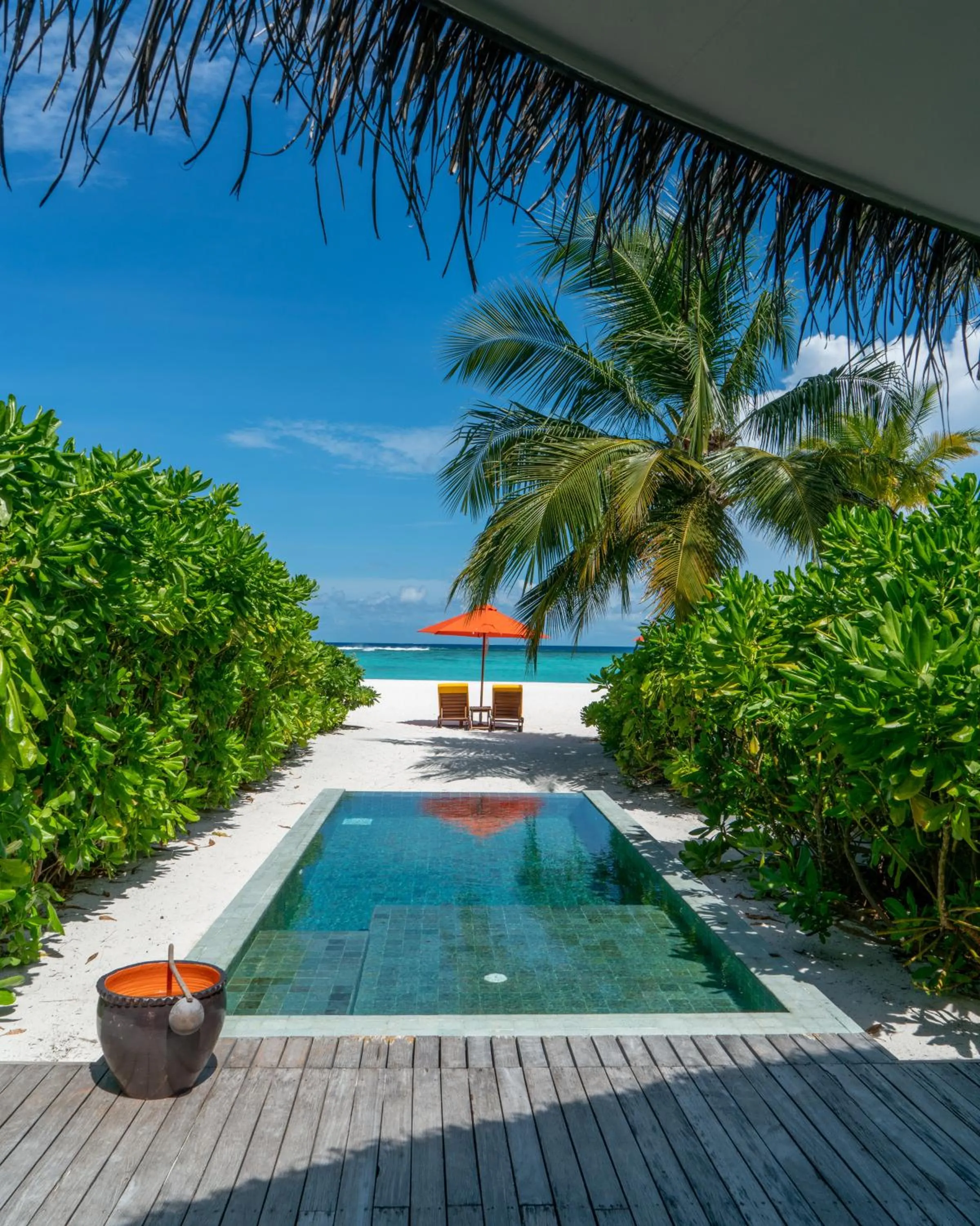 Swimming pool in Angsana Velavaru - Enjoy 20 percent off Return Seaplane for Two guests on stays of 4 nights or more between 1 March to 23 December 2026