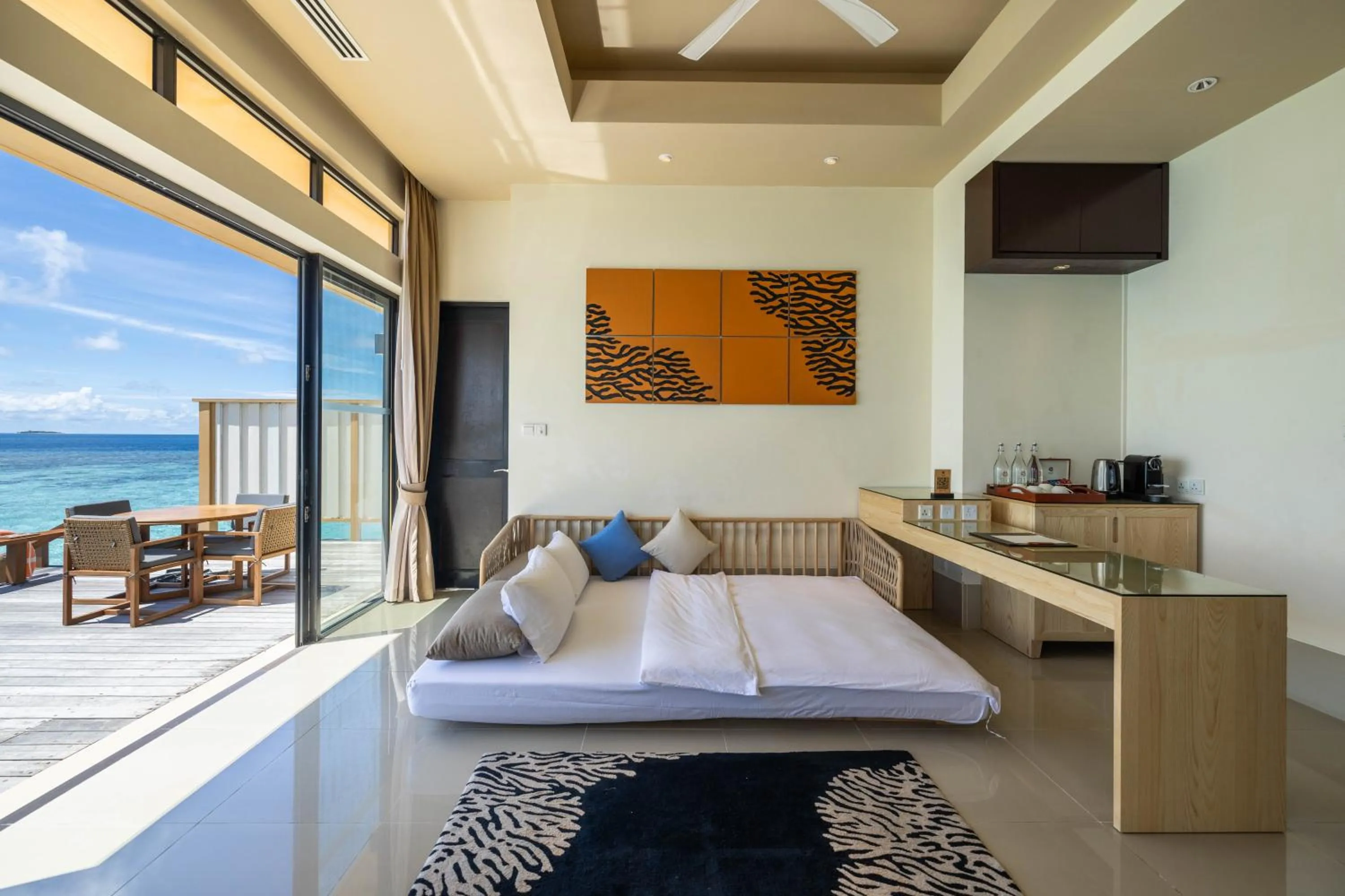 Bedroom, Bed in Angsana Velavaru - Enjoy 20 percent off Return Seaplane for Two guests on stays of 4 nights or more between 1 March to 23 December 2026