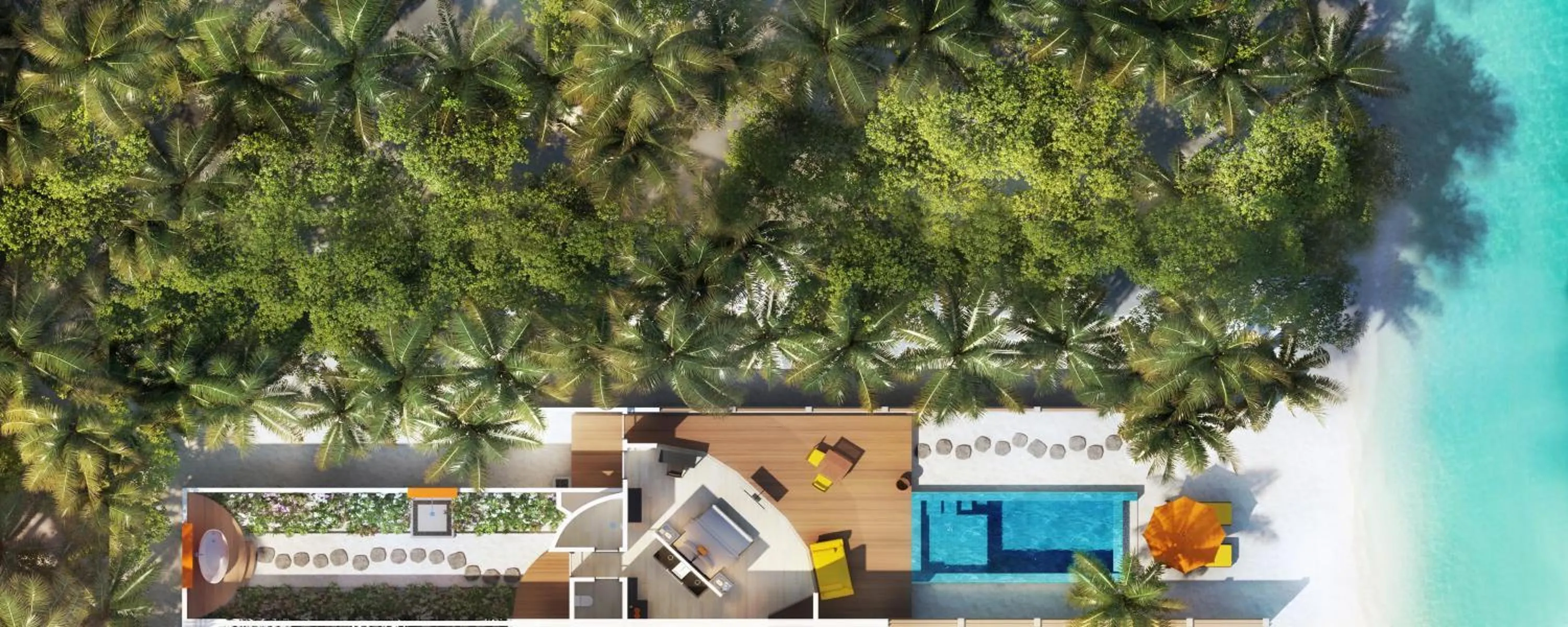 Bird's eye view in Angsana Velavaru - Enjoy 20 percent off Return Seaplane for Two guests on stays of 4 nights or more between 1 March to 23 December 2026