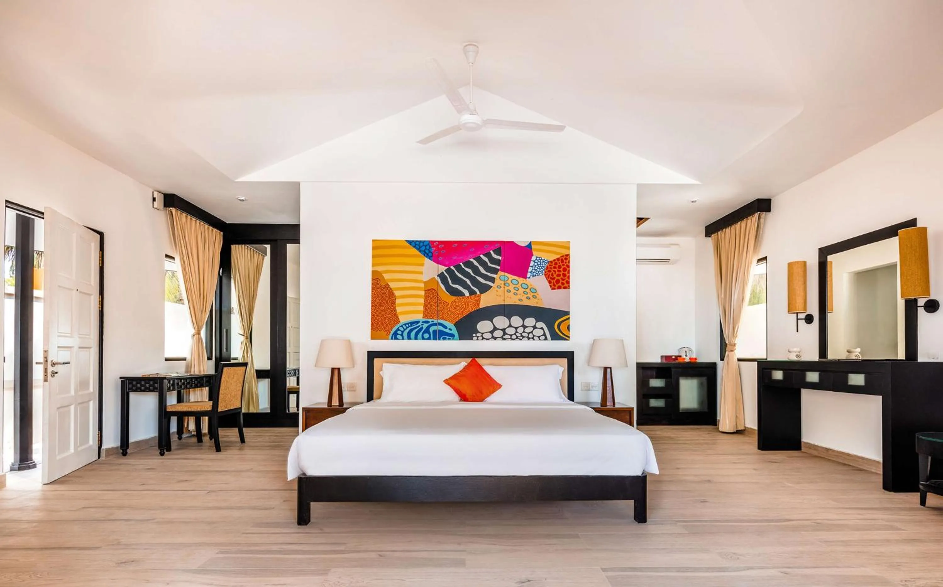 Bedroom, Bed in Angsana Velavaru - Enjoy 20 percent off Return Seaplane for Two guests on stays of 4 nights or more between 1 March to 23 December 2026