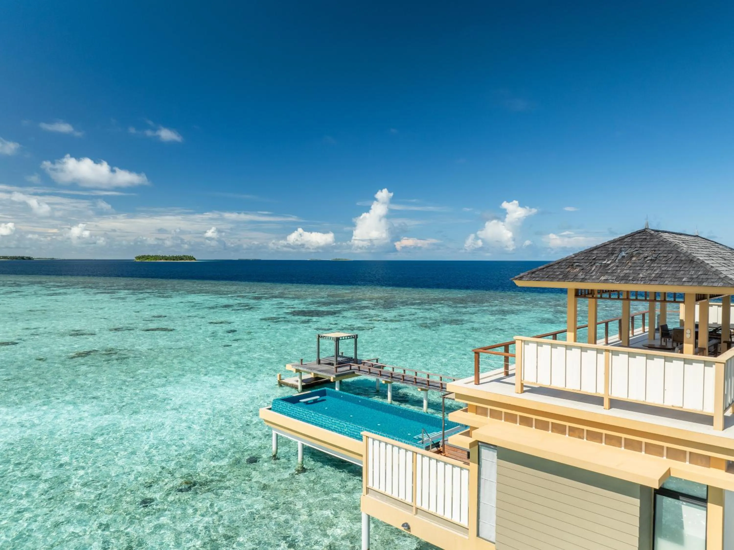 Pool view in Angsana Velavaru - Enjoy 20 percent off Return Seaplane for Two guests on stays of 4 nights or more between 1 March to 23 December 2026