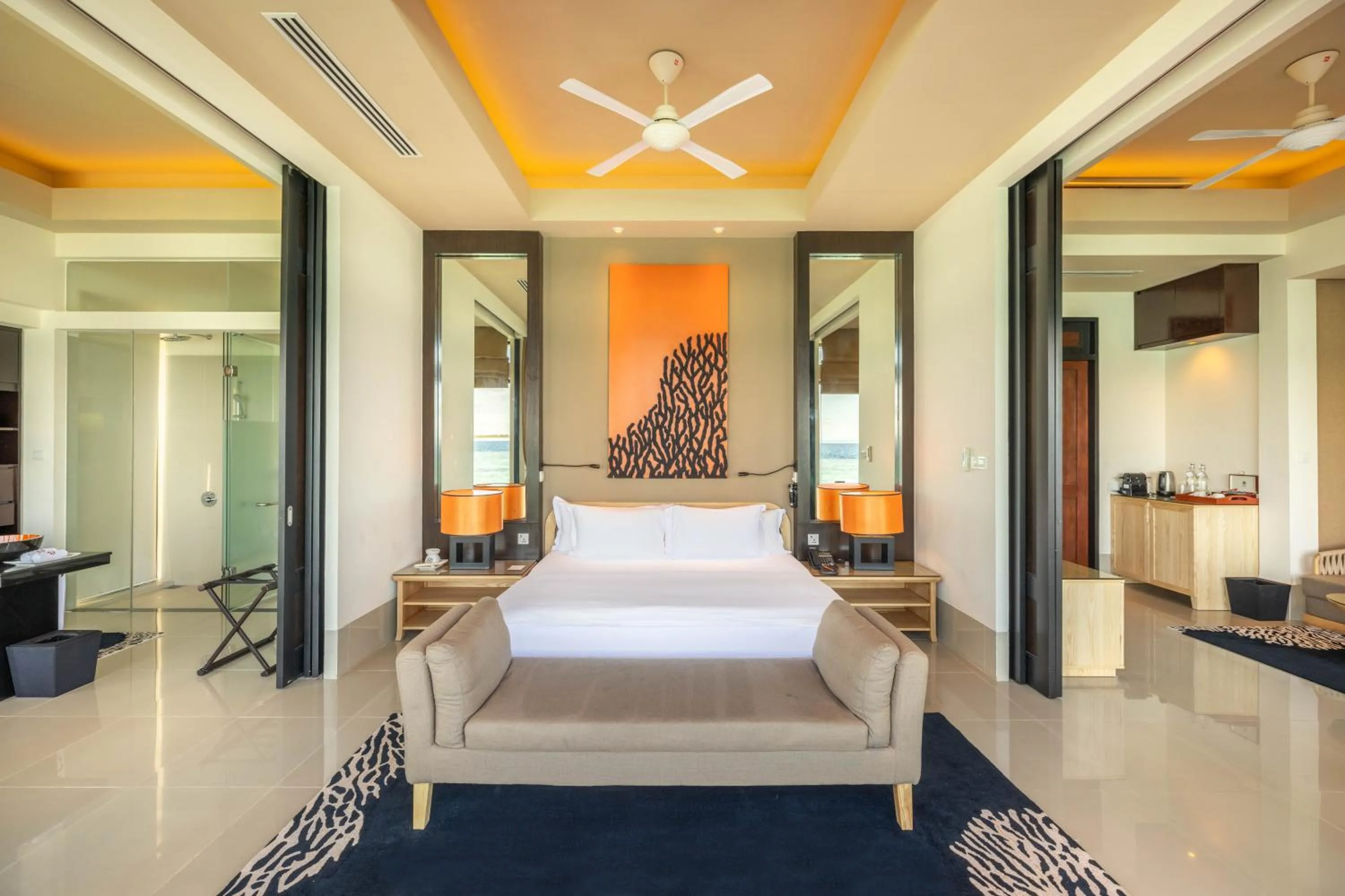 Bedroom, Bed in Angsana Velavaru - Enjoy 20 percent off Return Seaplane for Two guests on stays of 4 nights or more between 1 March to 23 December 2026