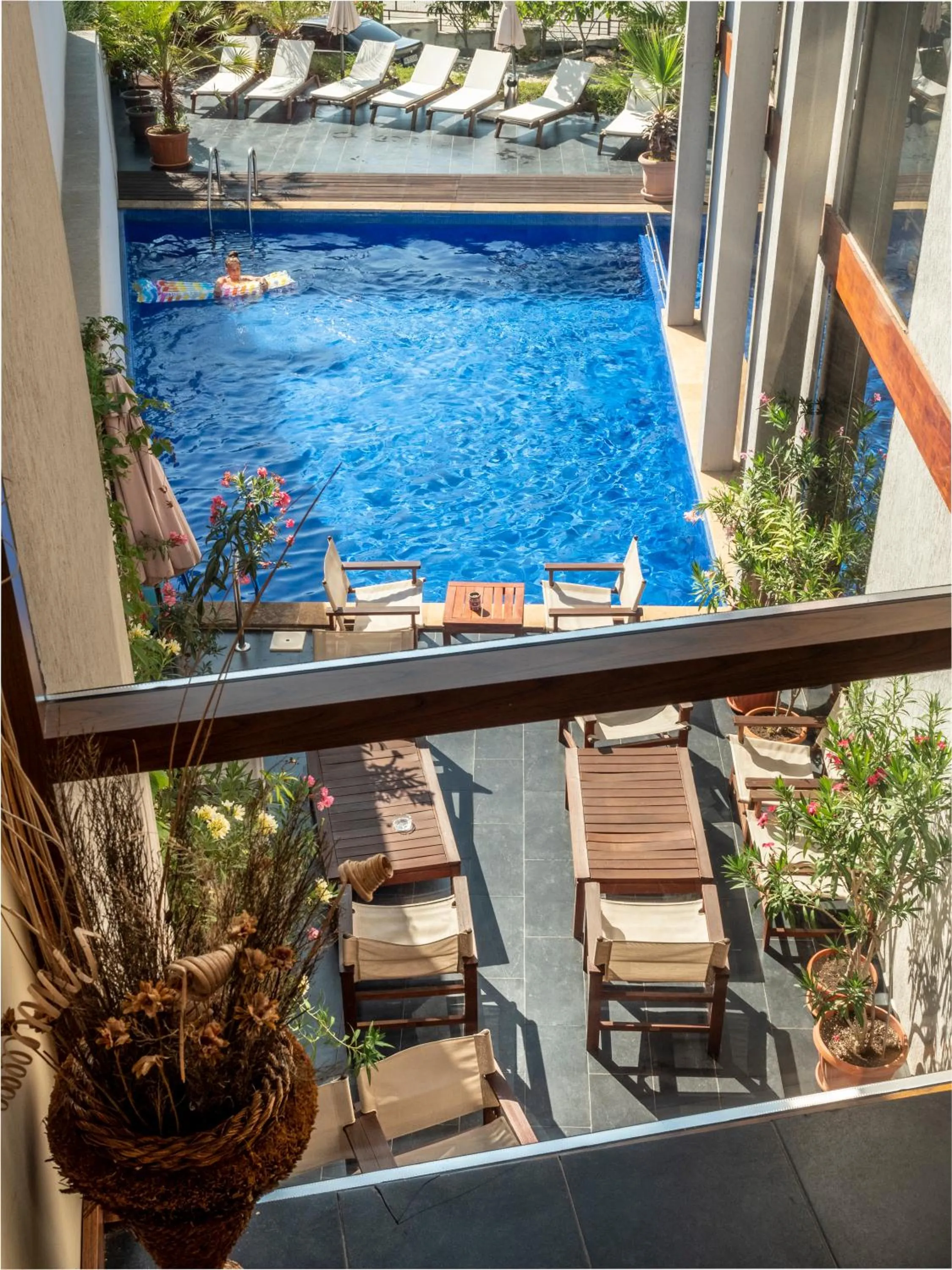 Pool view in Design Hotel Logatero