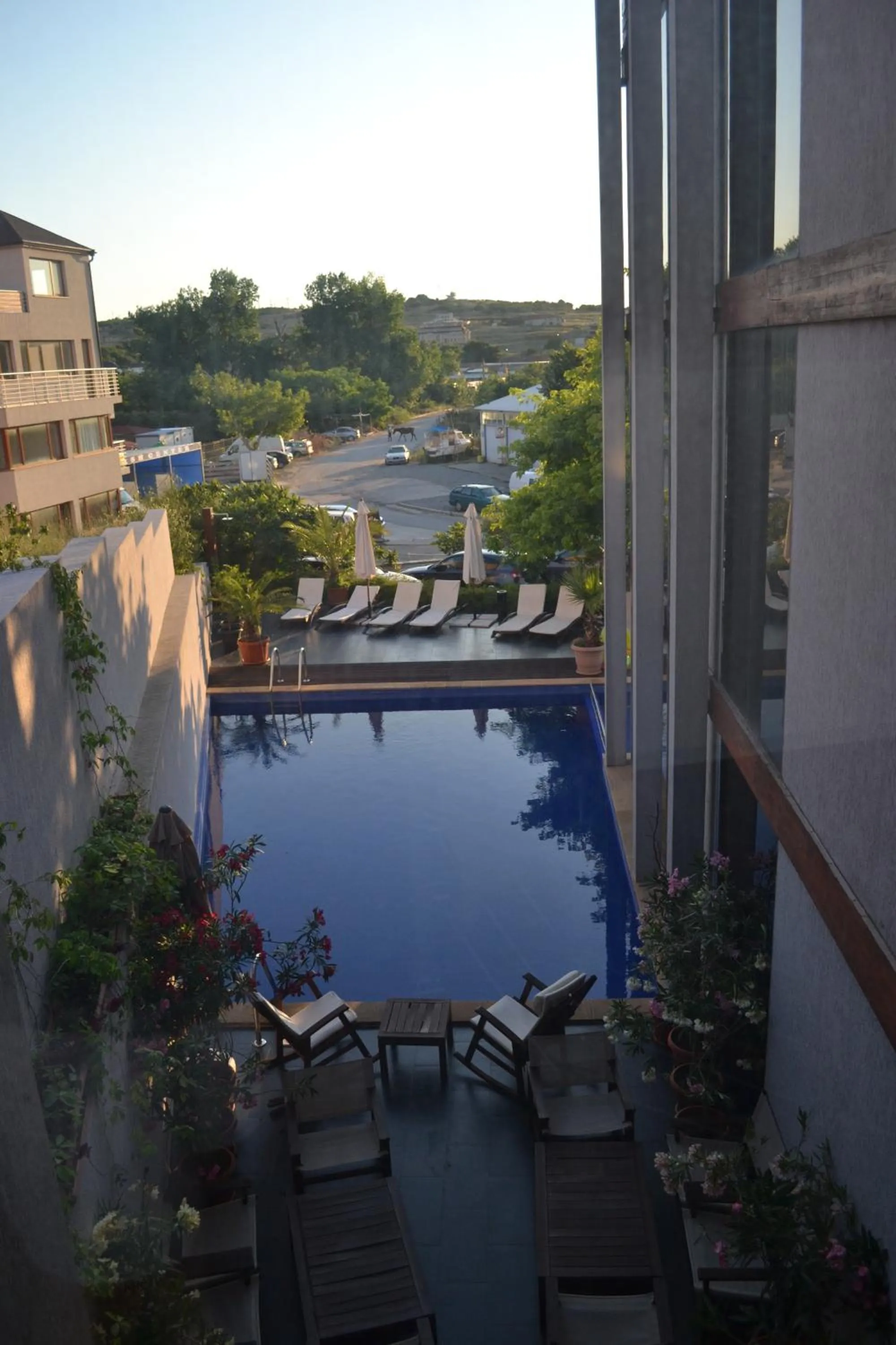 Pool view in Design Hotel Logatero