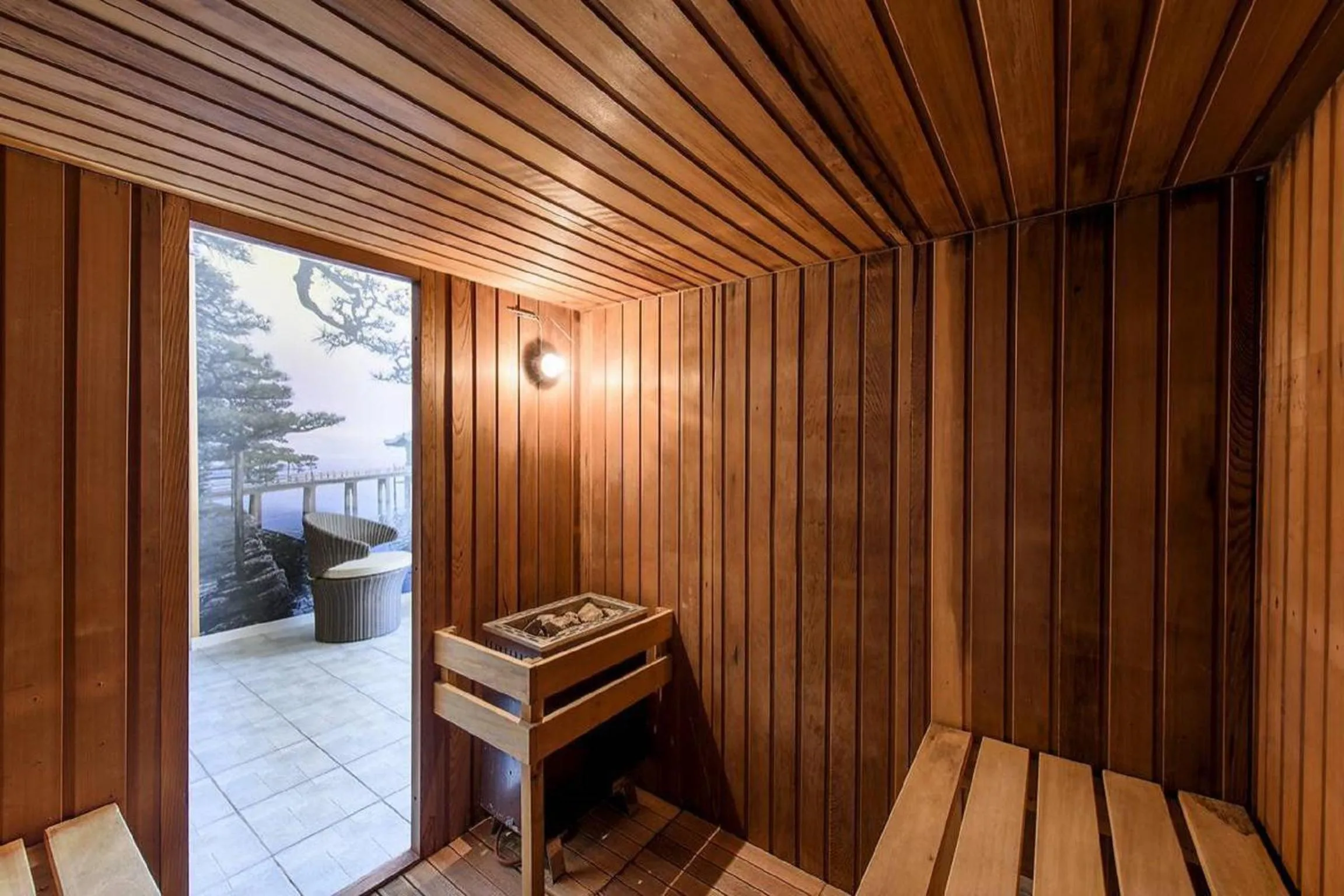 Sauna in Château de Floure - SPA et piscine extérieure chauffée