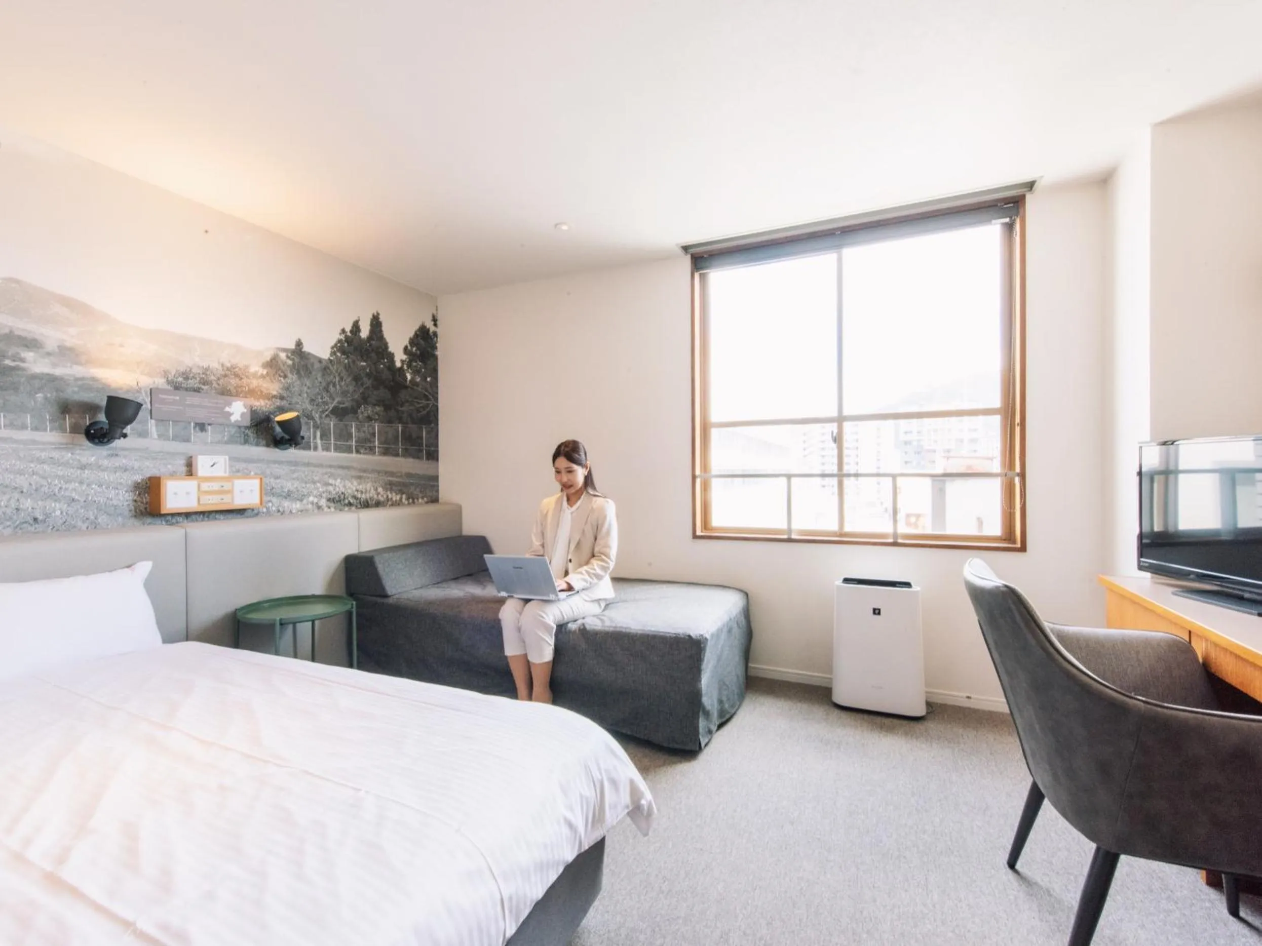 People, Bed in Hotel Relief Kokura Annex