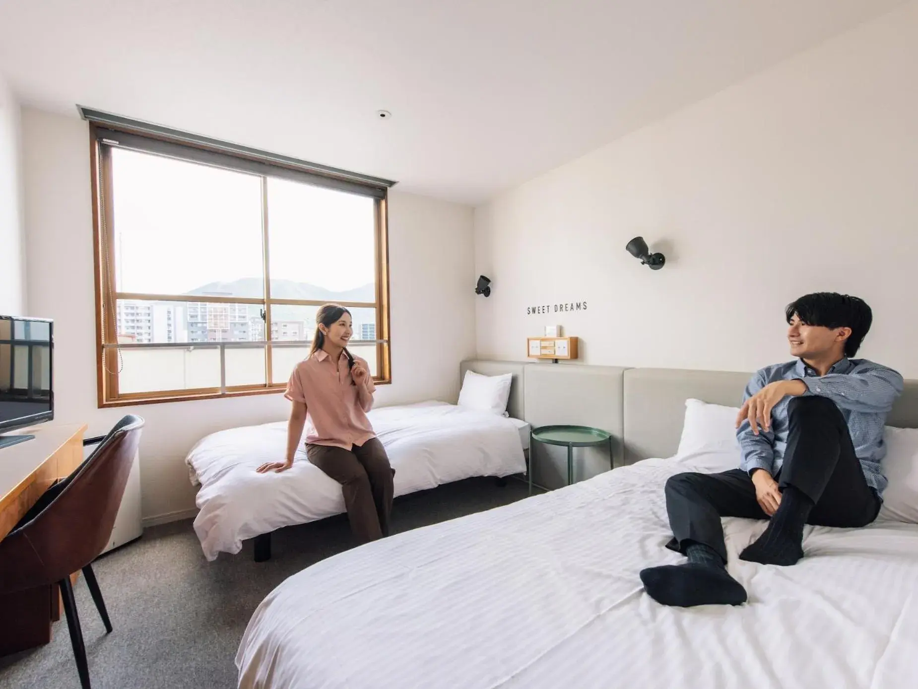 Studio Twin Room (1 Semi Double Bed + 1 Sofa Bed) - Smoking in Hotel Relief Kokura Annex Studio Twin Room (1 Semi Double Bed + 1 Sofa Bed) - Smoking in Hotel Relief Kokura Annex