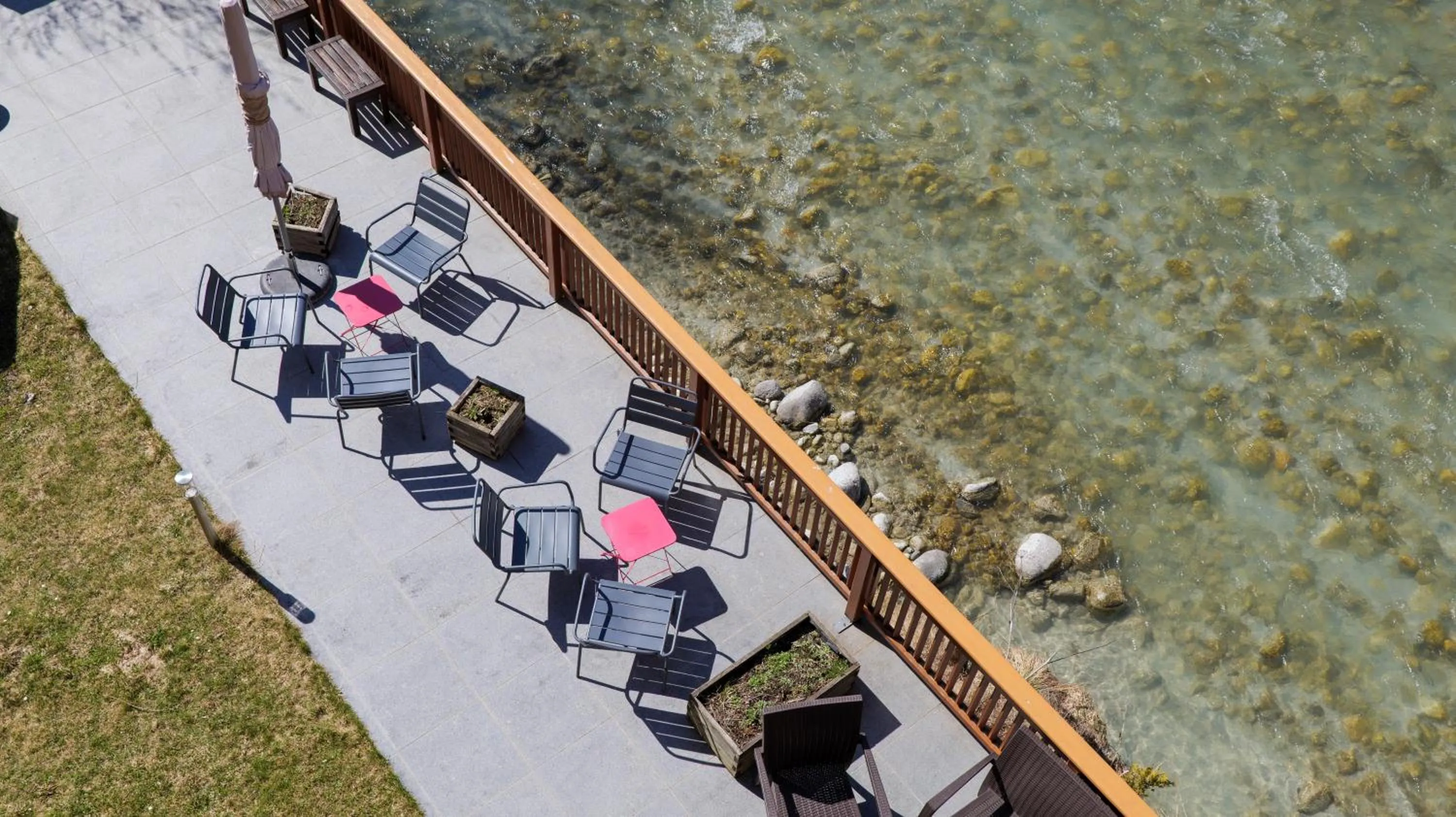 Patio in Hôtel Lyret