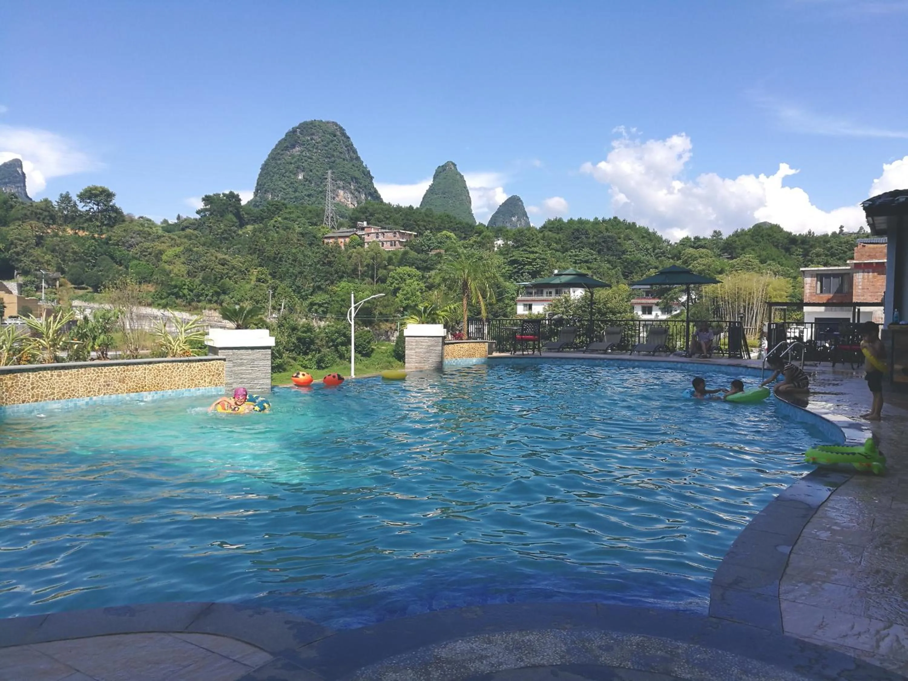 Pool view in The Bamboo Leaf Yangshuo