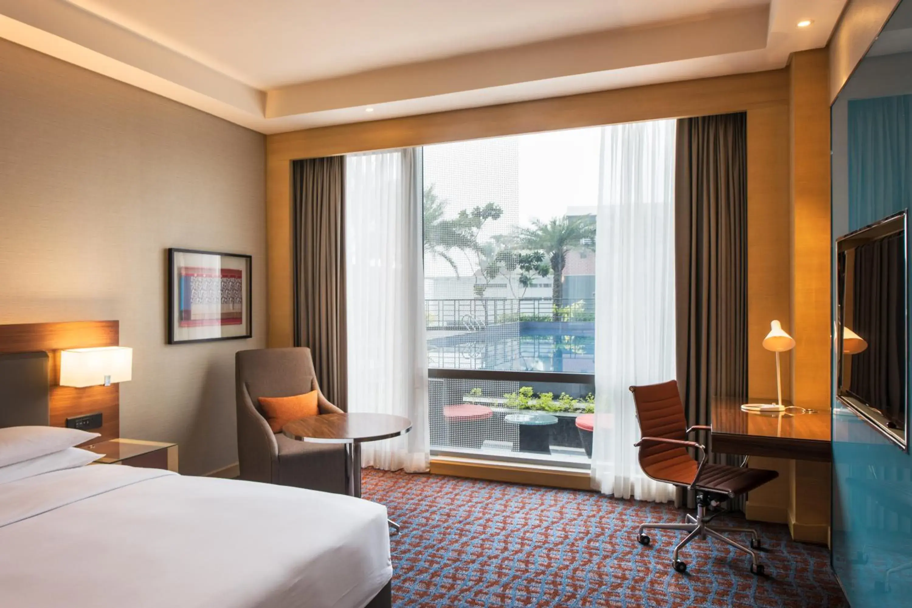 View (from property/room), Bed in Hyatt Regency Lucknow Gomti Nagar View (from property/room), Bed in Hyatt Regency Lucknow Gomti Nagar