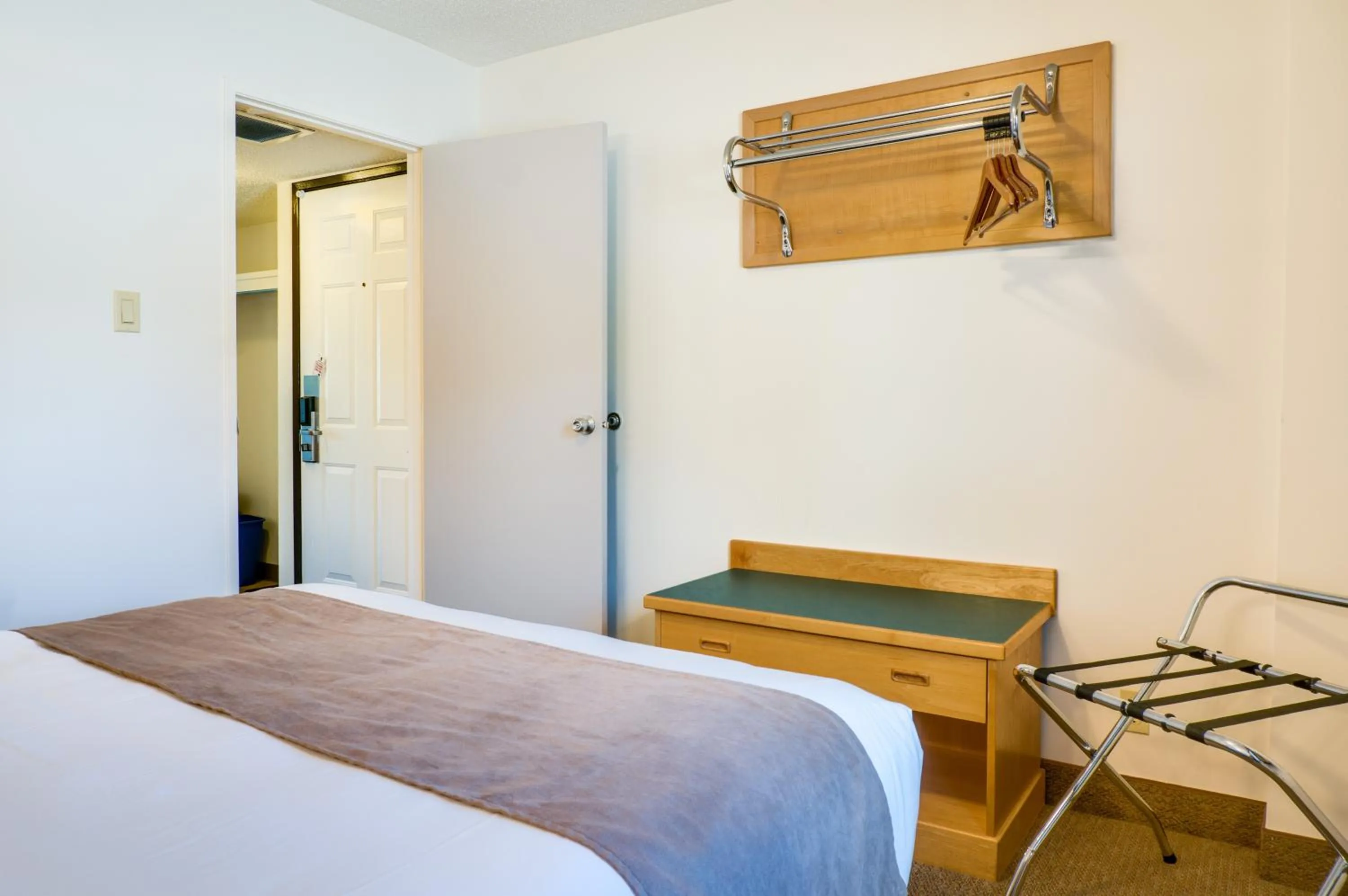 Bed in Rocky Mountain Ski Lodge