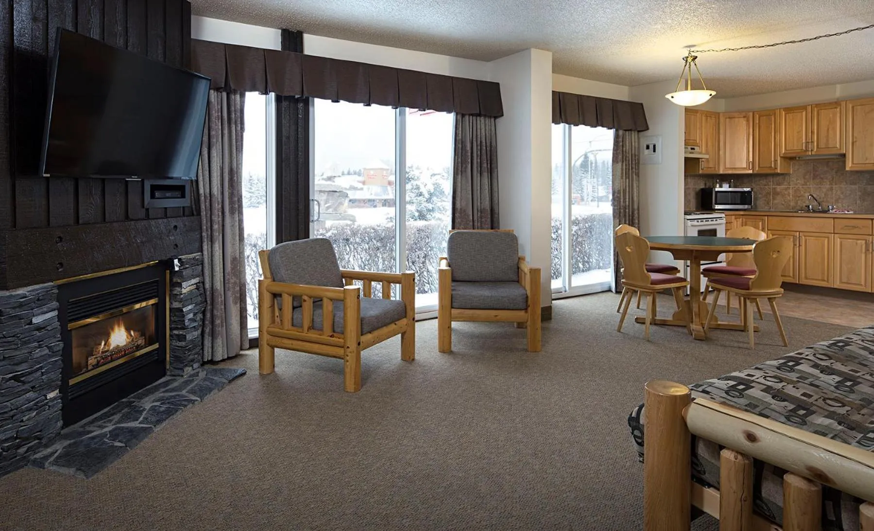 Living room in Rocky Mountain Ski Lodge