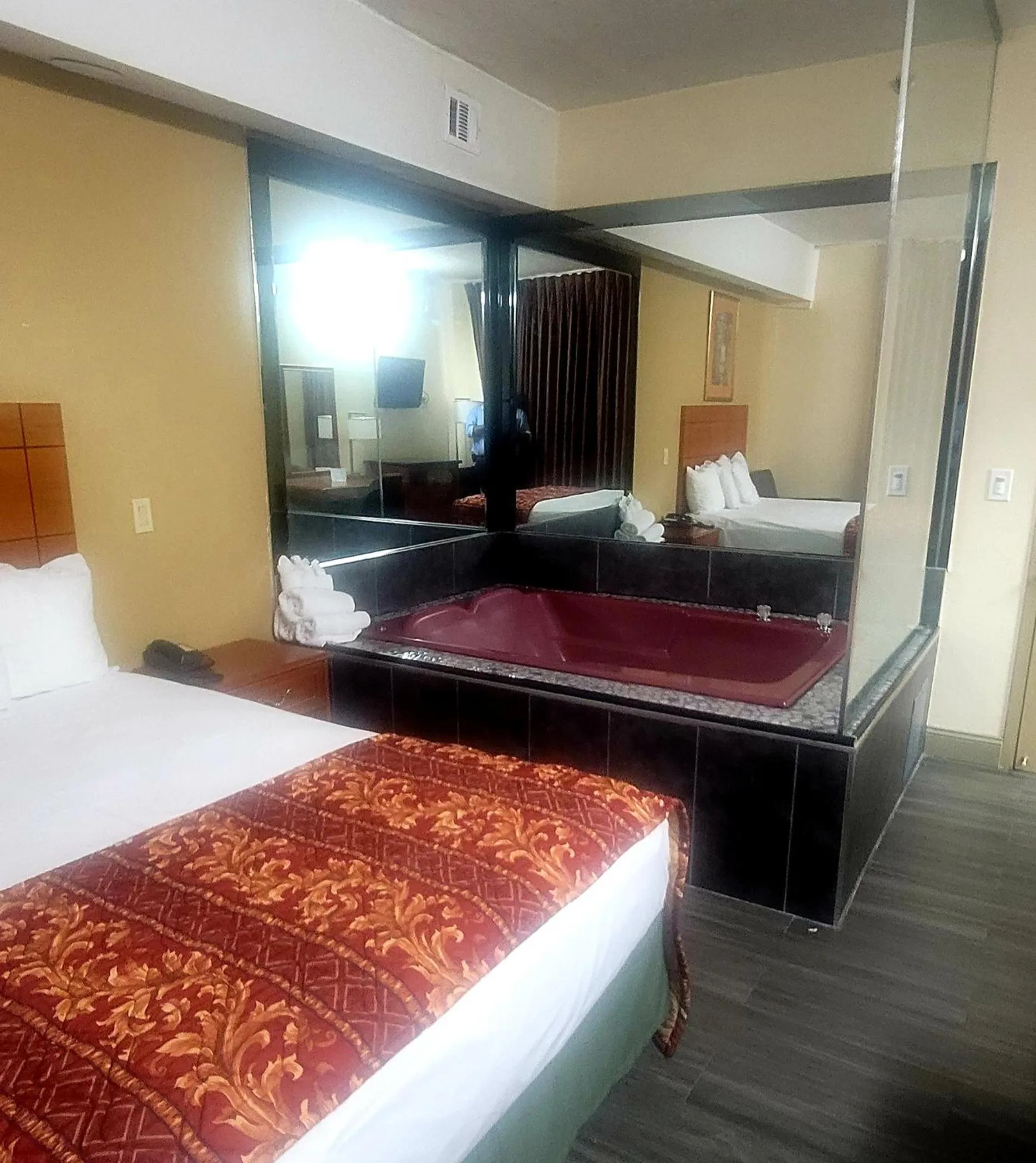 Hot Tub, Bed in Jets Motor Inn