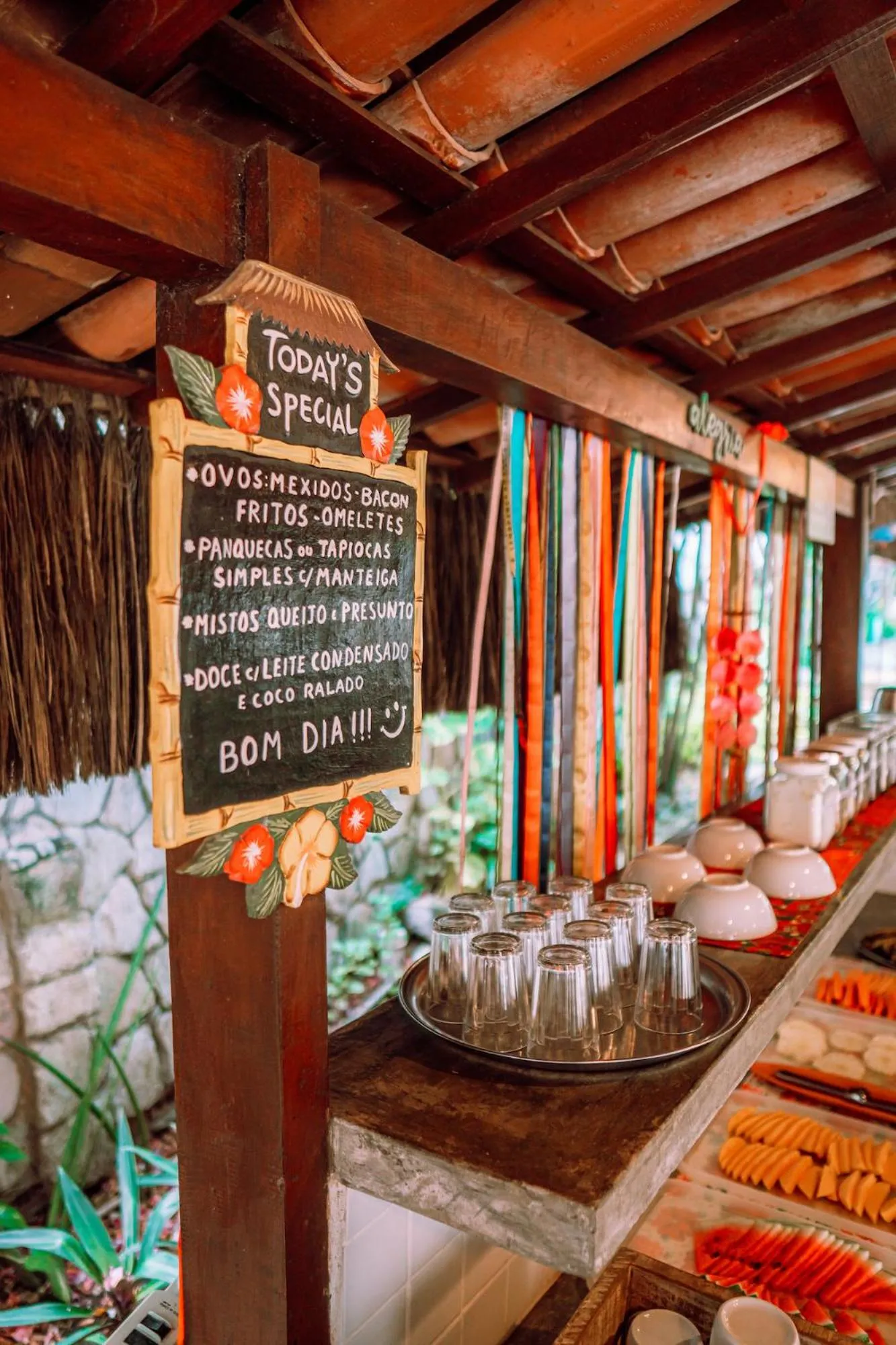 Buffet breakfast in Pousada Barbara