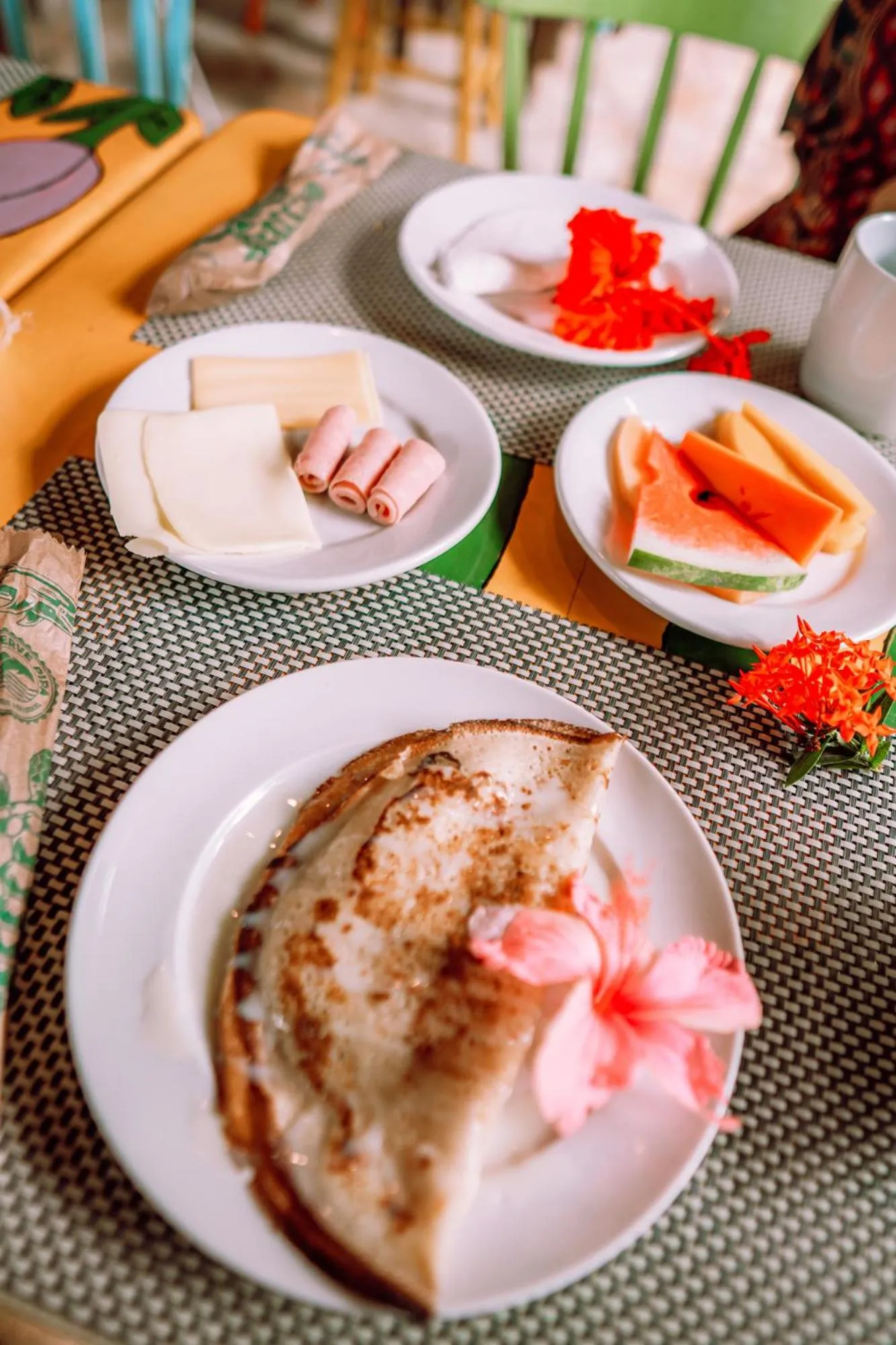 Buffet breakfast in Pousada Barbara