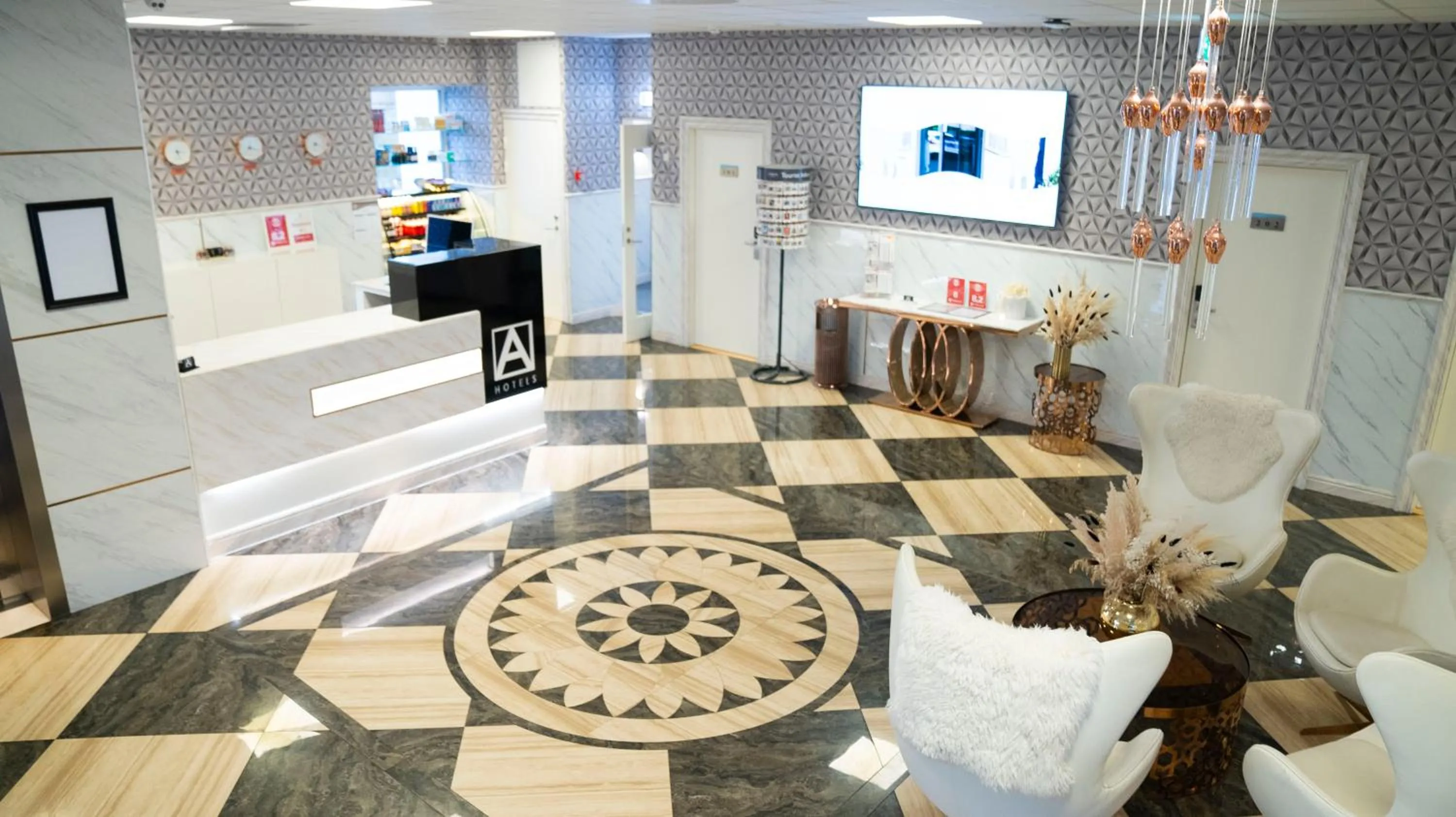 Communal lounge/ TV room in A Hotels Glostrup