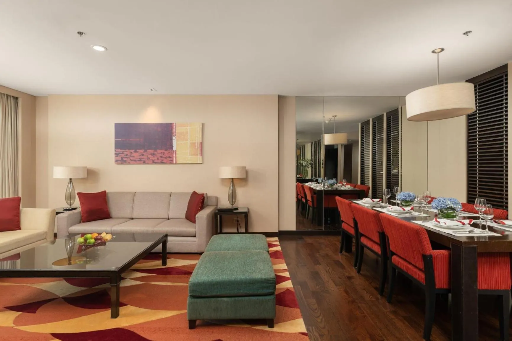 Living room in Sathorn Vista, Bangkok - Marriott Executive Apartments