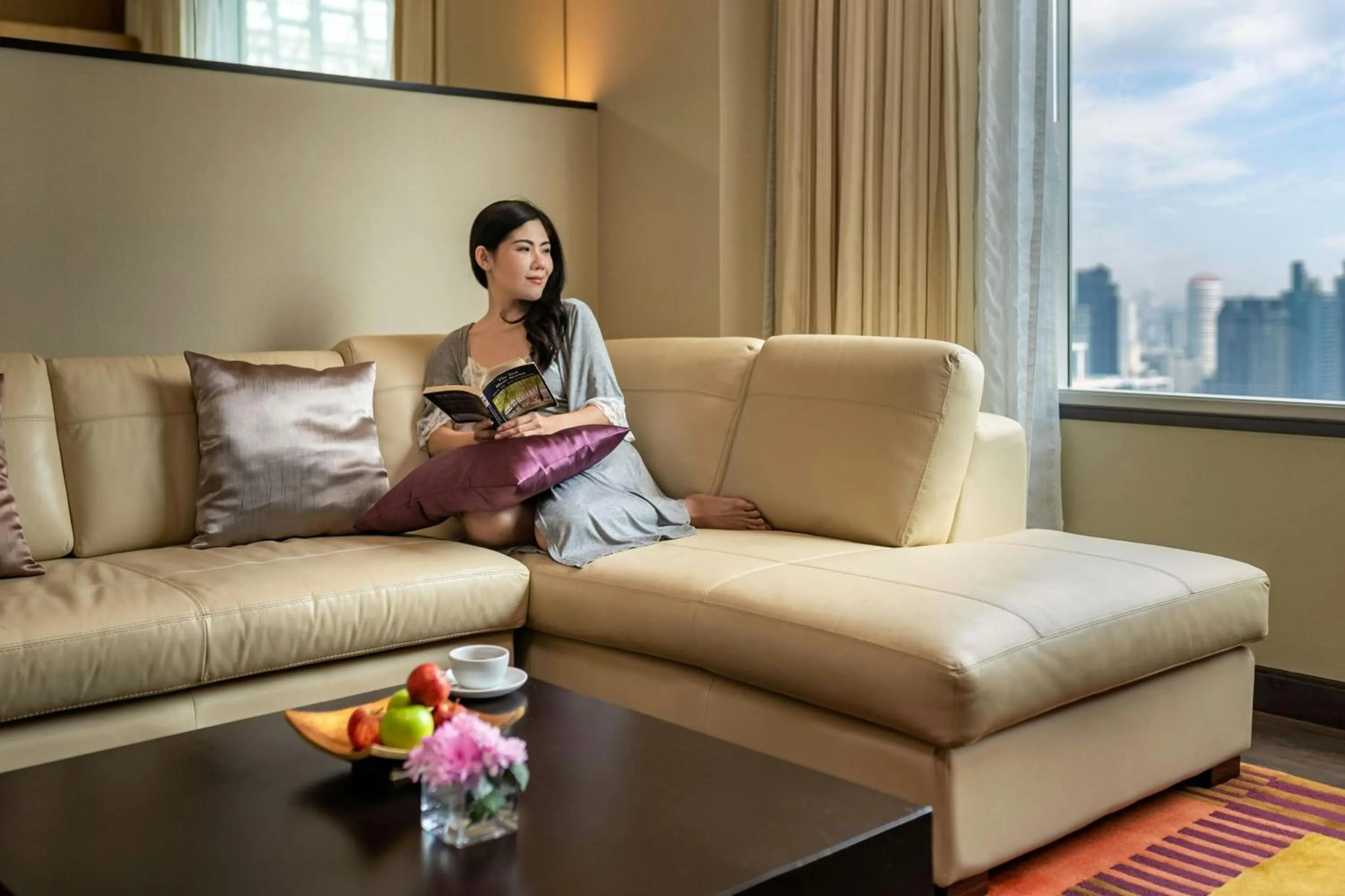 Living room in Marriott Executive Apartments Sukhumvit Park, Bangkok
